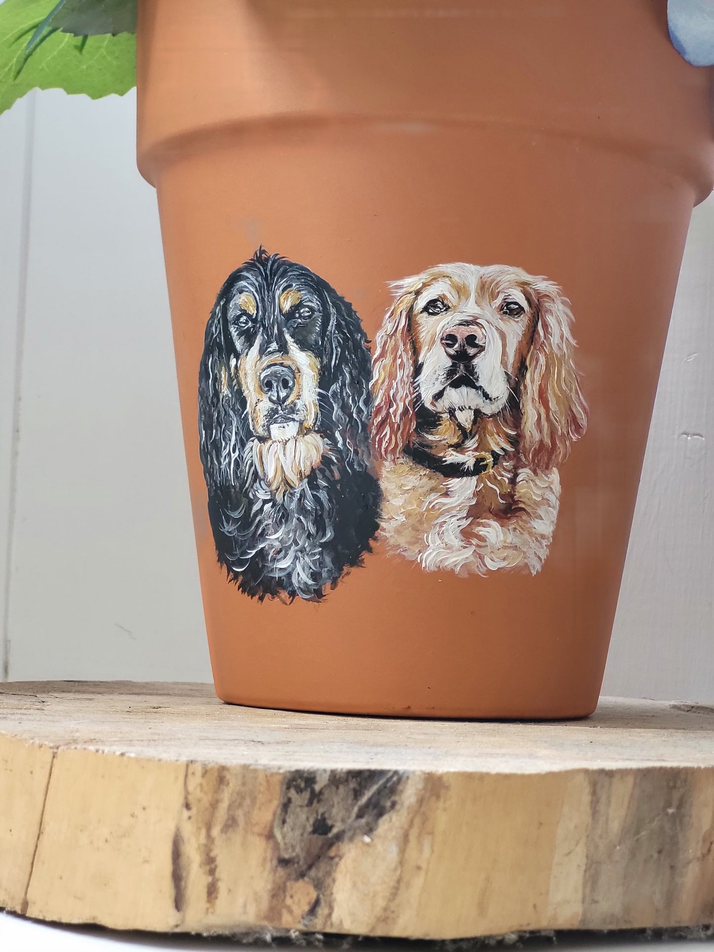 Hand painted pet terracotta plant pots