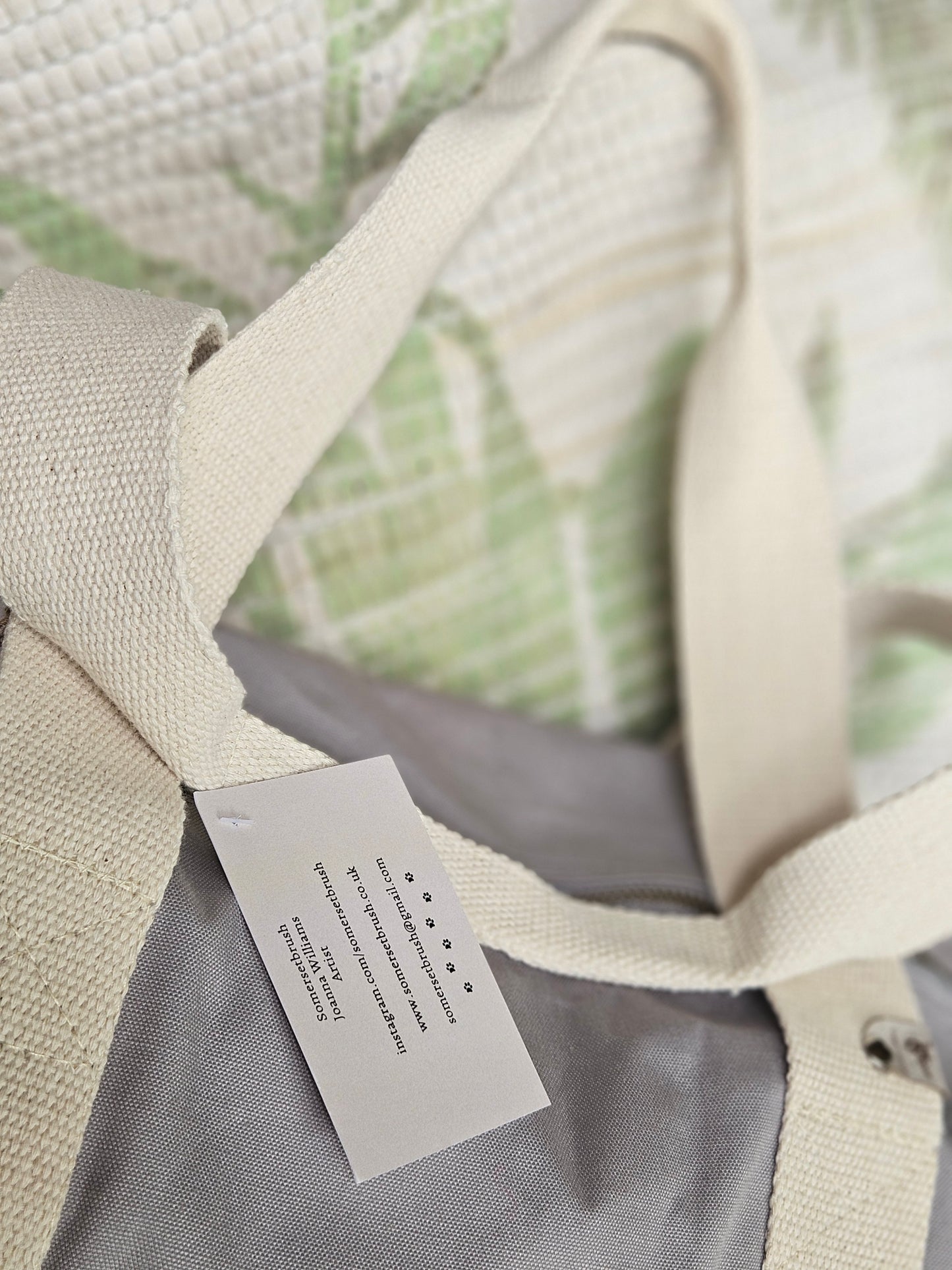 Organic Embroidered Bee Barrel Bag