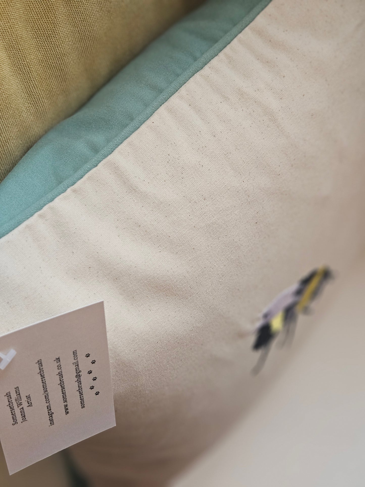 Embroidered Bumblebee cushion 🐝