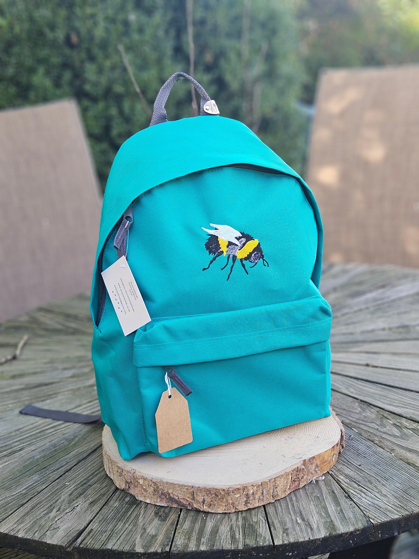Embroidered Bumble Bee Rucksack