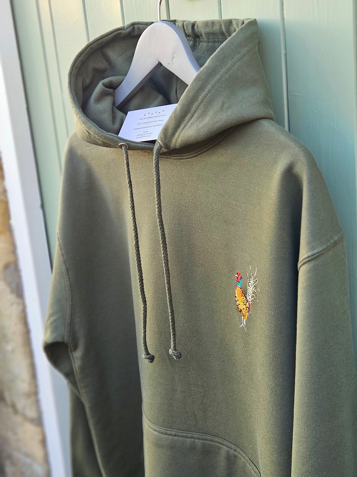 Embroidered Pheasant Hoodies. UNISEX