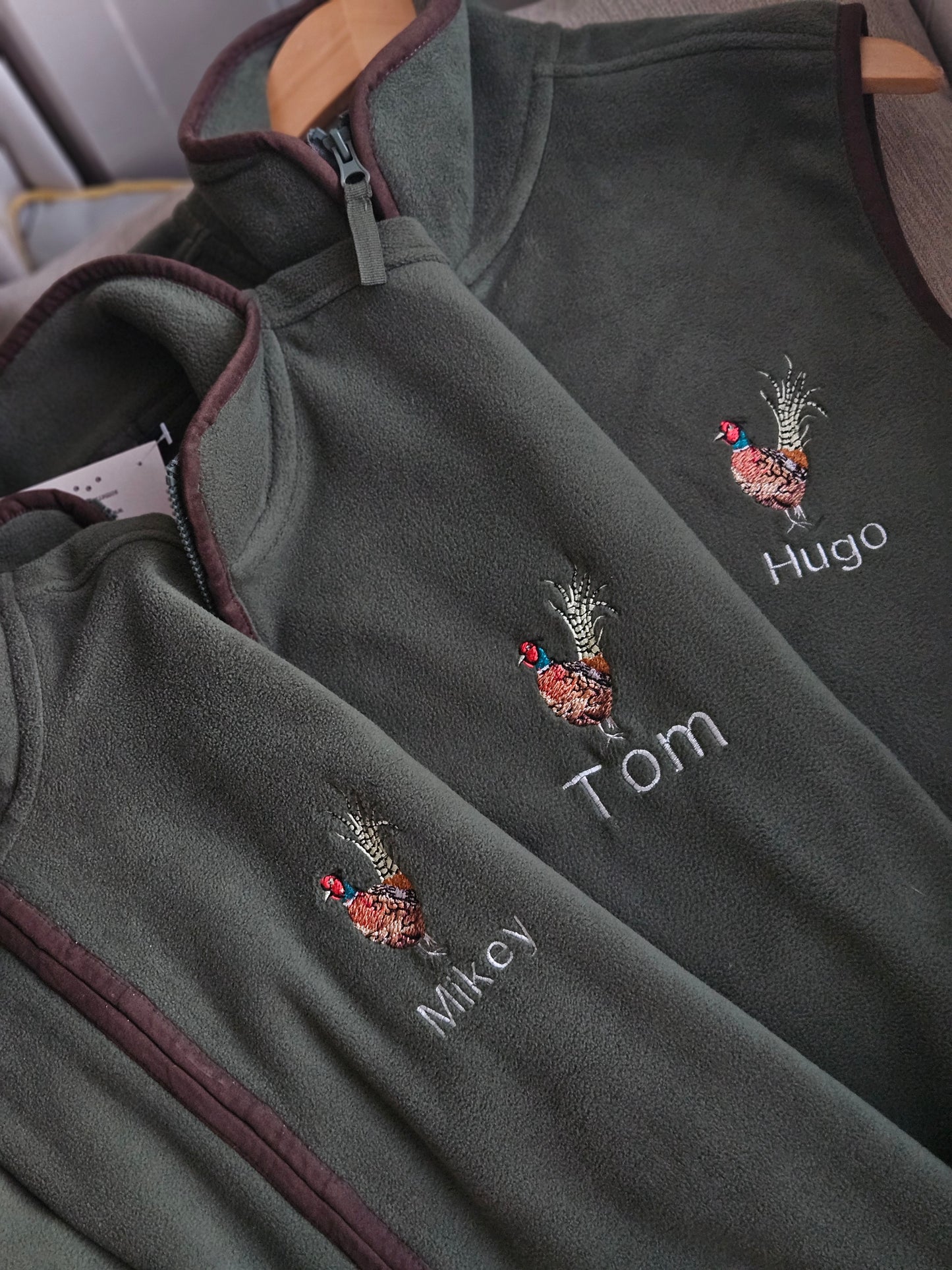 Embroidered Pheasant Gilet - (Men's)