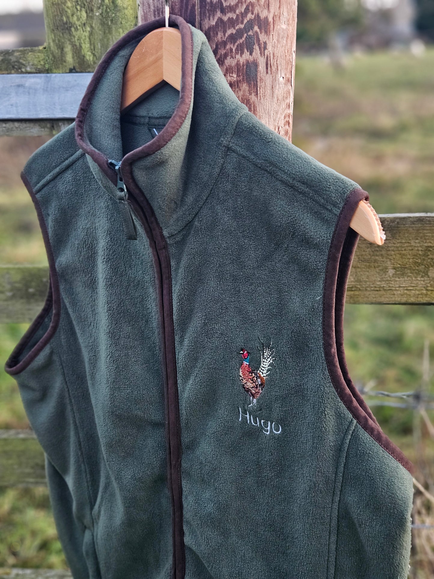 Embroidered Pheasant Gilet - (Men's)