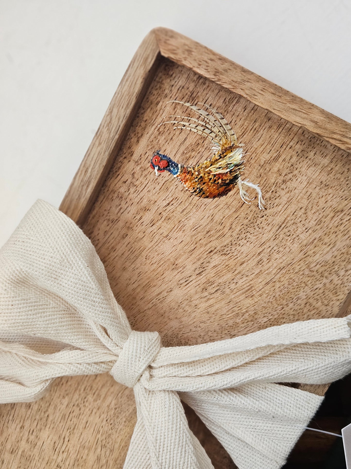 Hand Painted Pheasant Mango Boards / Trays