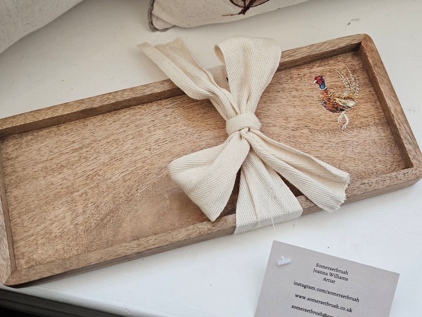 Hand Painted Pheasant Mango Boards / Trays