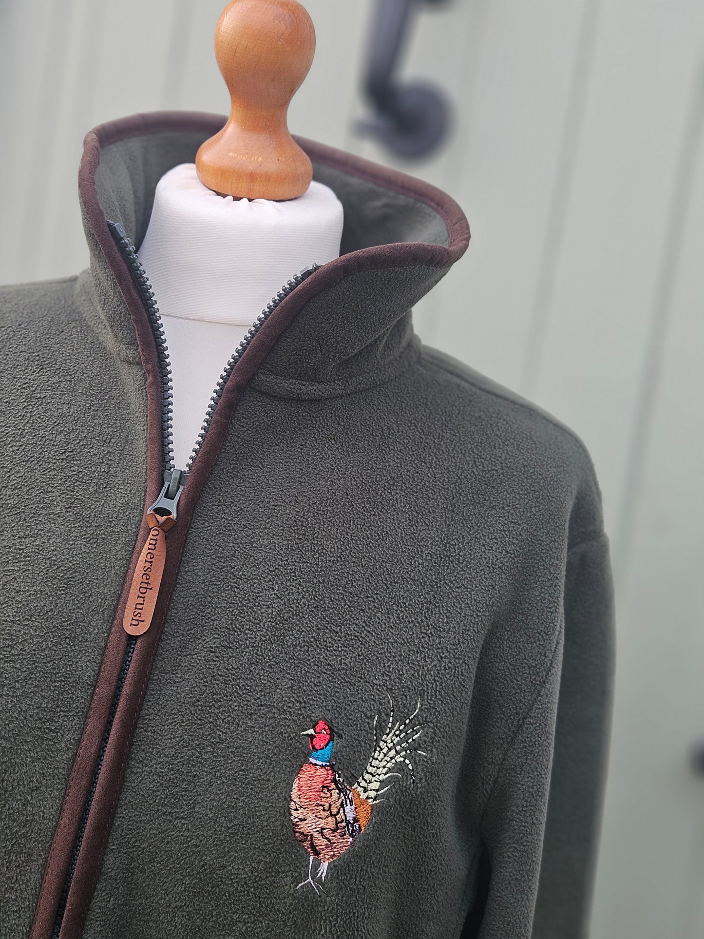 Embroidered Pheasant Fleece Jacket ( Men's )