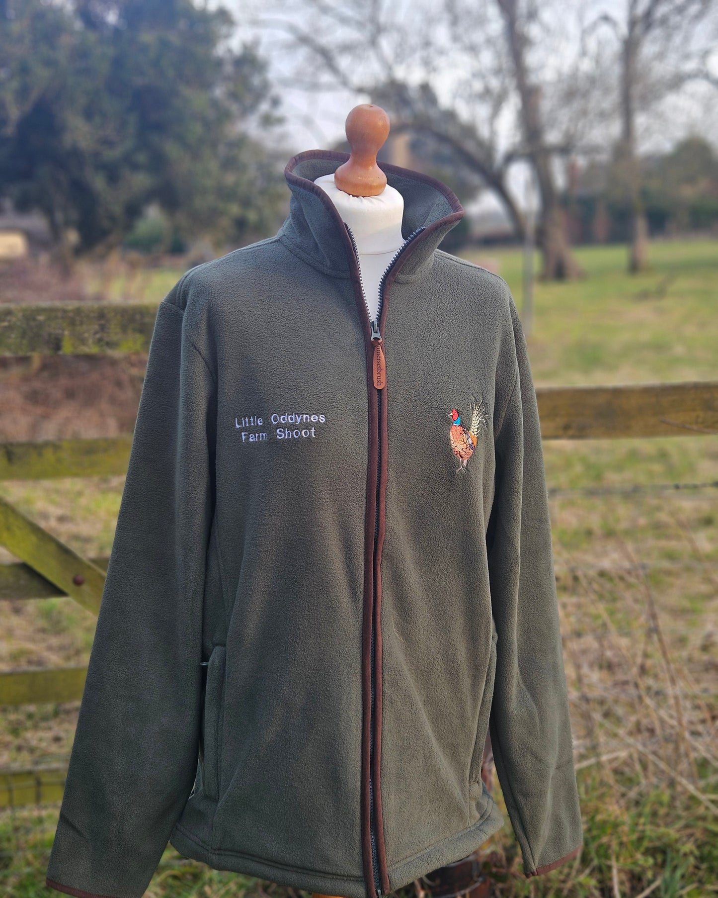 Embroidered Pheasant Fleece Jacket ( Men's )