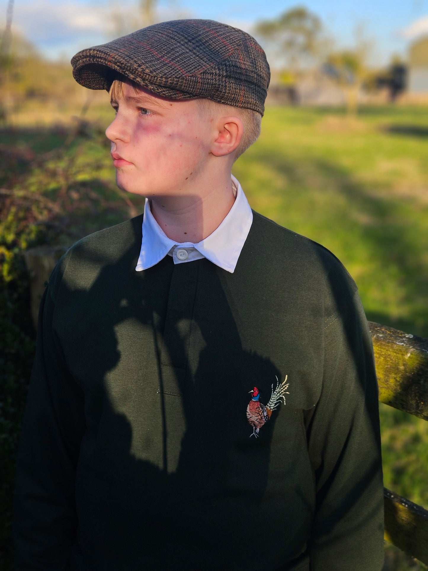 Embroidered Pheasant Smart Shirt. MEN'S
