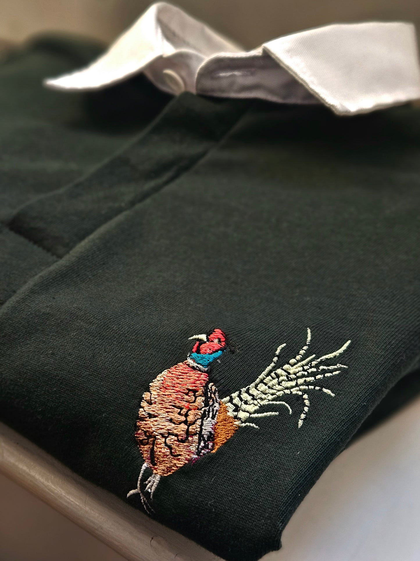 Embroidered Pheasant Smart Shirt. MEN'S