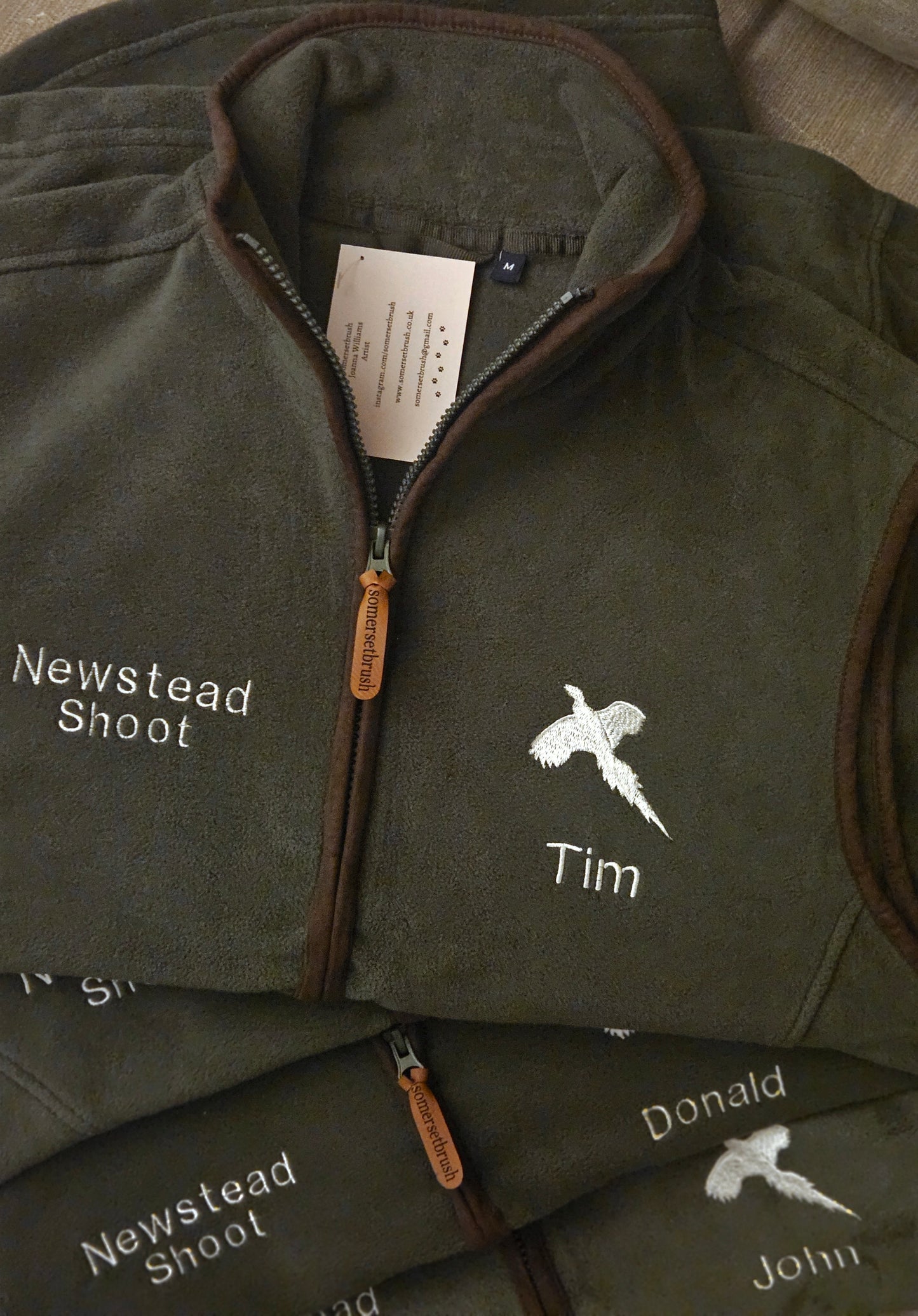 Embroidered FLYING WHITE PHEASANT Gilet - (Women's)