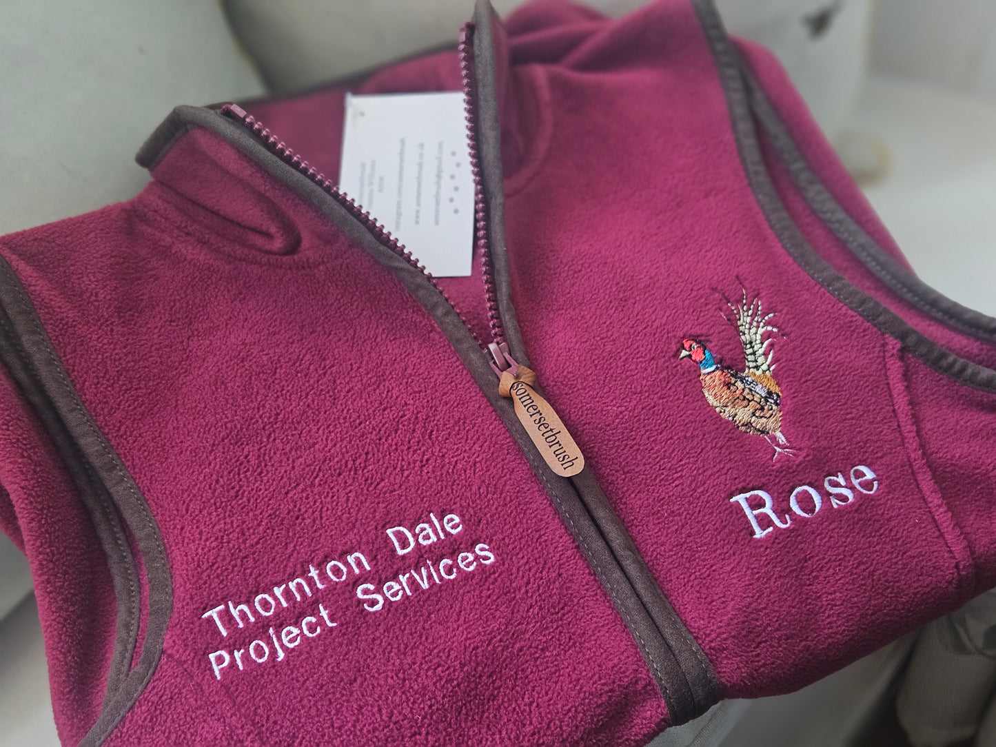 Embroidered Pheasant Gilet - (women's)