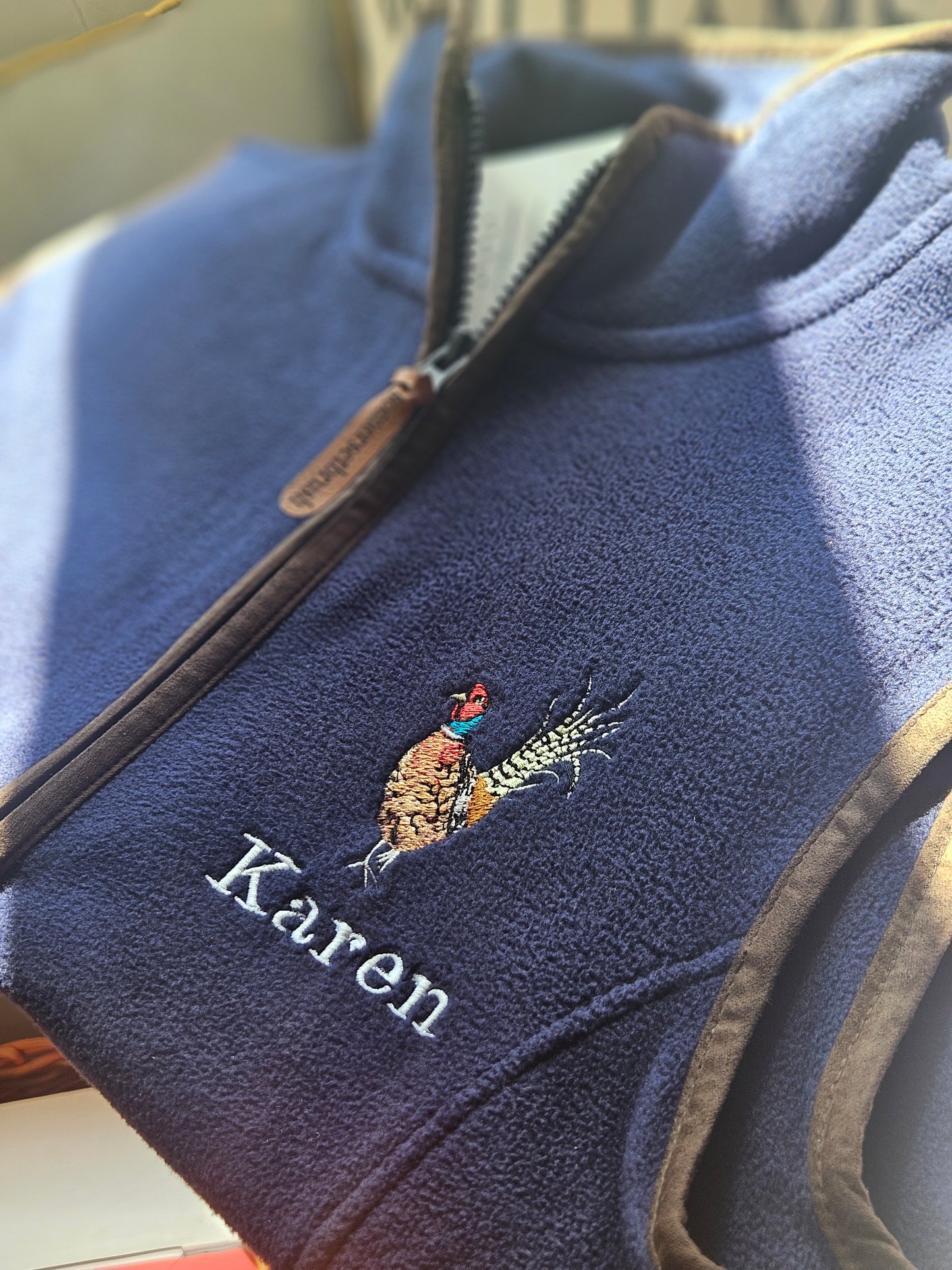 Embroidered Pheasant Gilet - (women's)