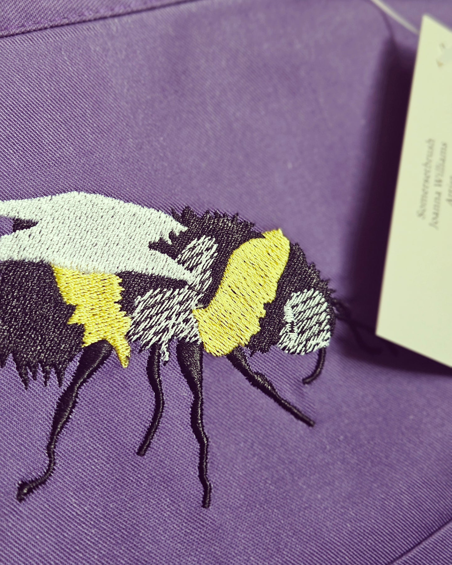 Gardening Half Apron. Embroidered bee