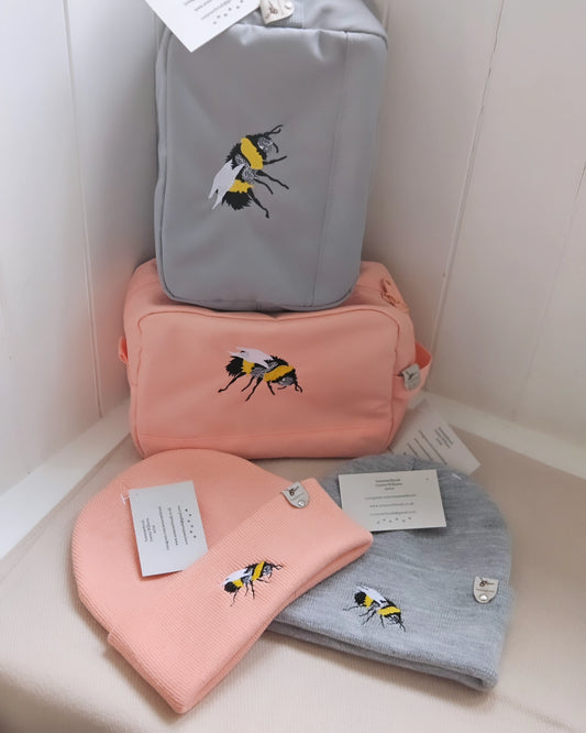 Embroidered Bee Wash Bags