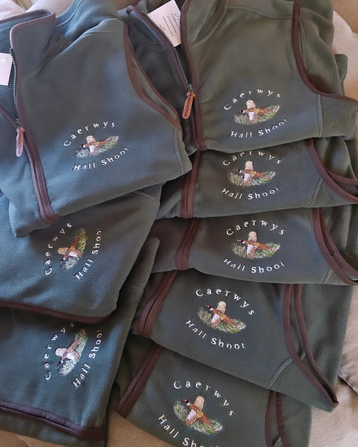 Embroidered Pheasant Gilet COLOUR FLYING PHEASANT- (Men's)