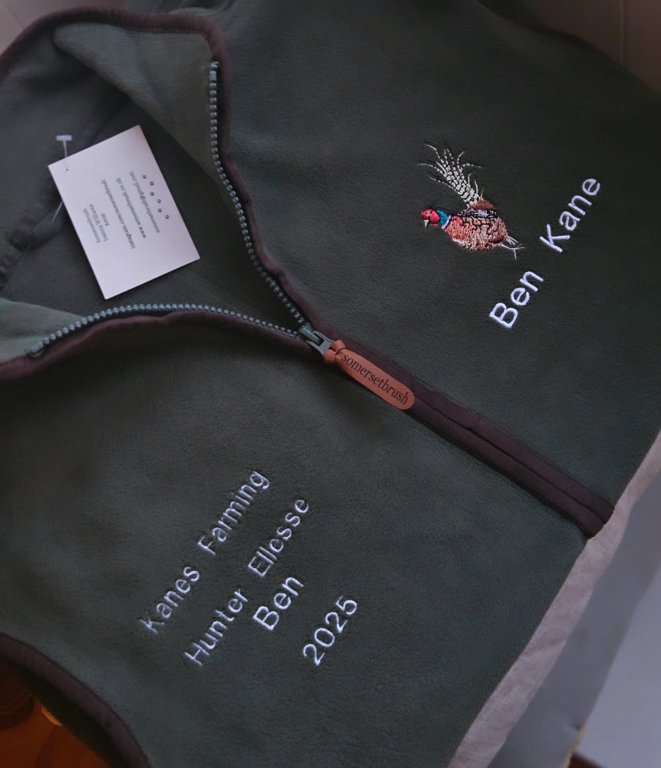 Embroidered Pheasant Gilet - (Men's)