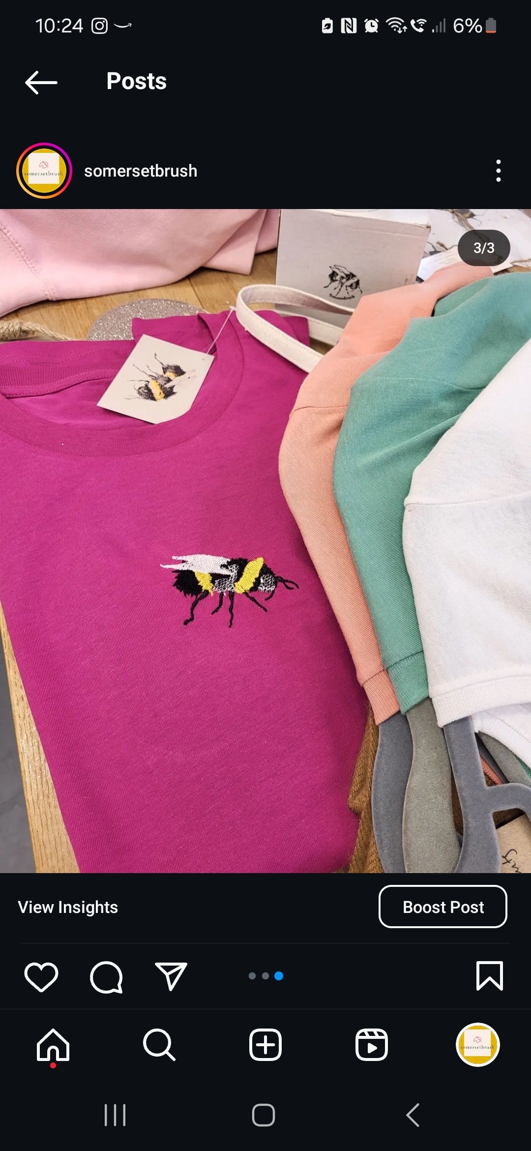 Embroidered Bumblebee Tshirts