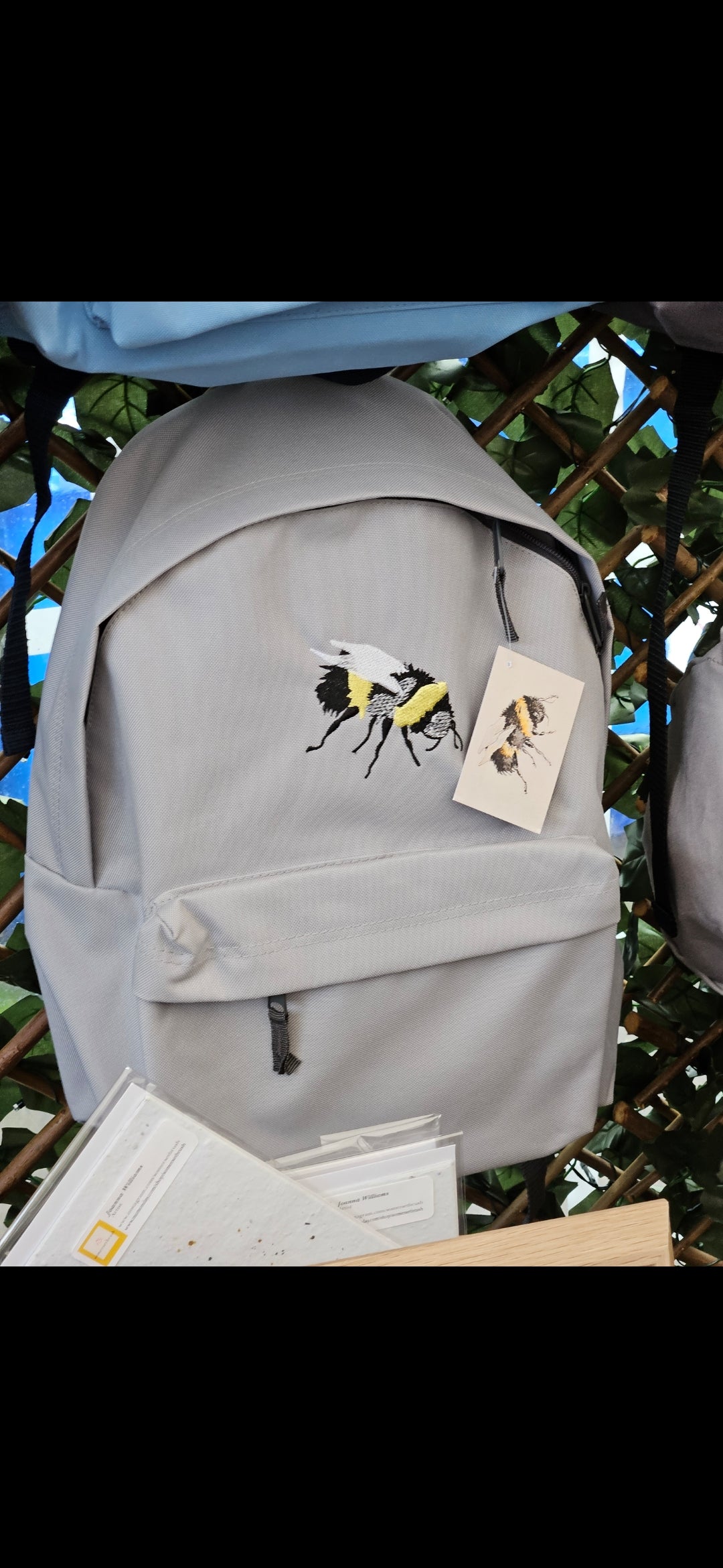 Embroidered Bumble Bee Rucksack