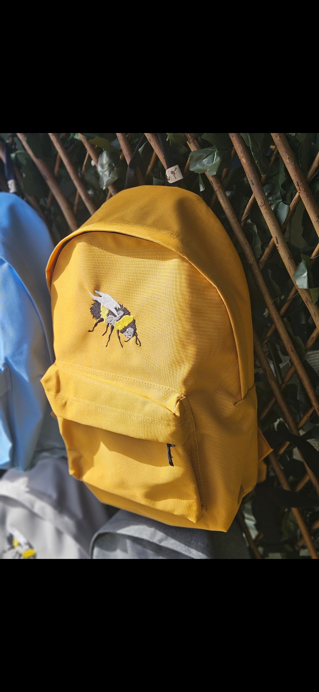 Embroidered Bumble Bee Rucksack
