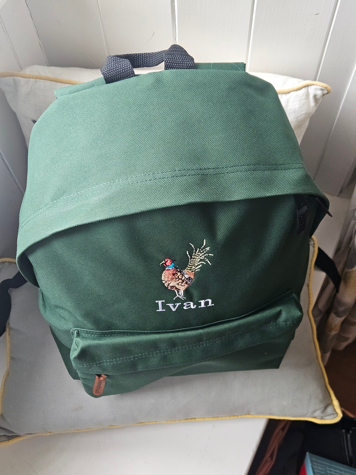 Embroidered Pheasant Rucksack