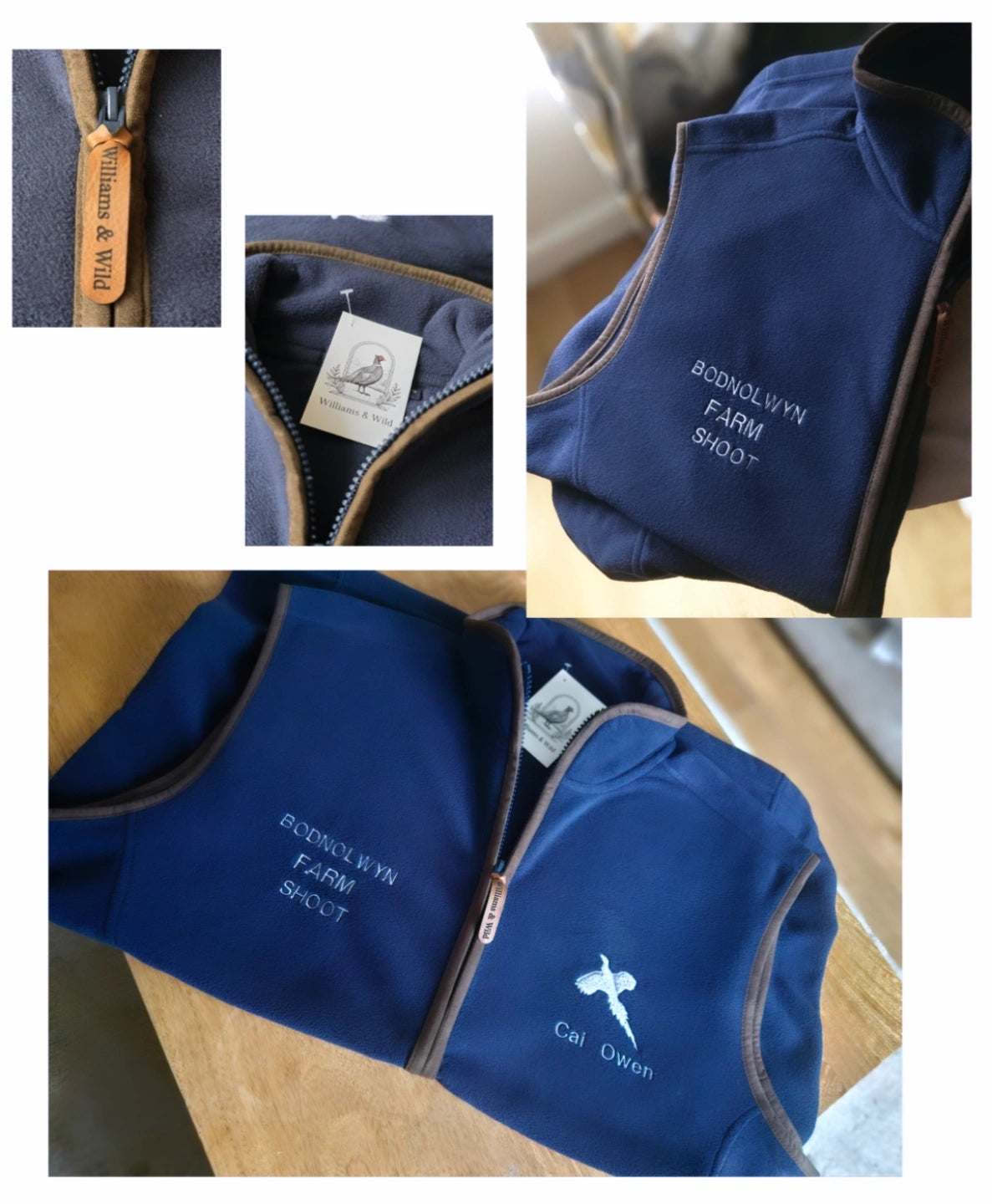 Embroidered FLYING WHITE PHEASANT Gilet - (Men's)