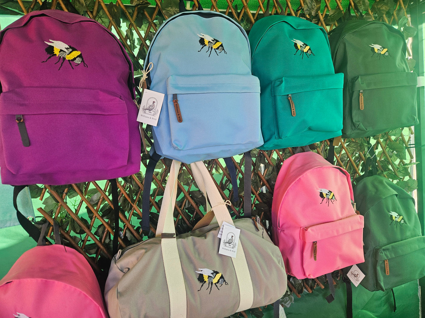 Embroidered Bumble Bee Rucksack