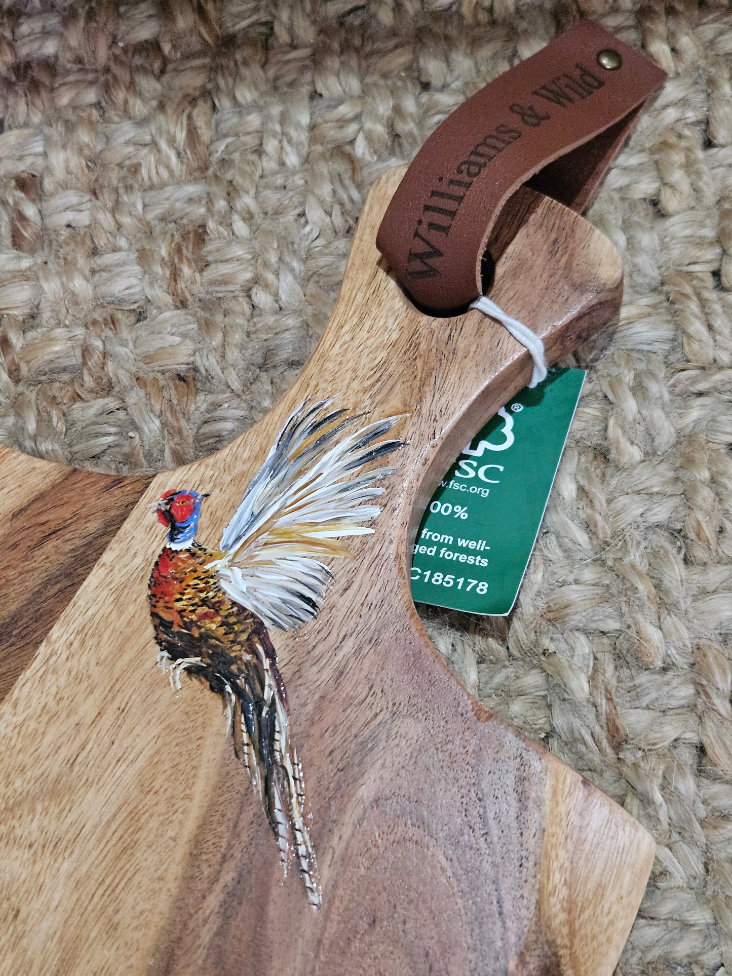 Hand Painted Pheasant Serving Board