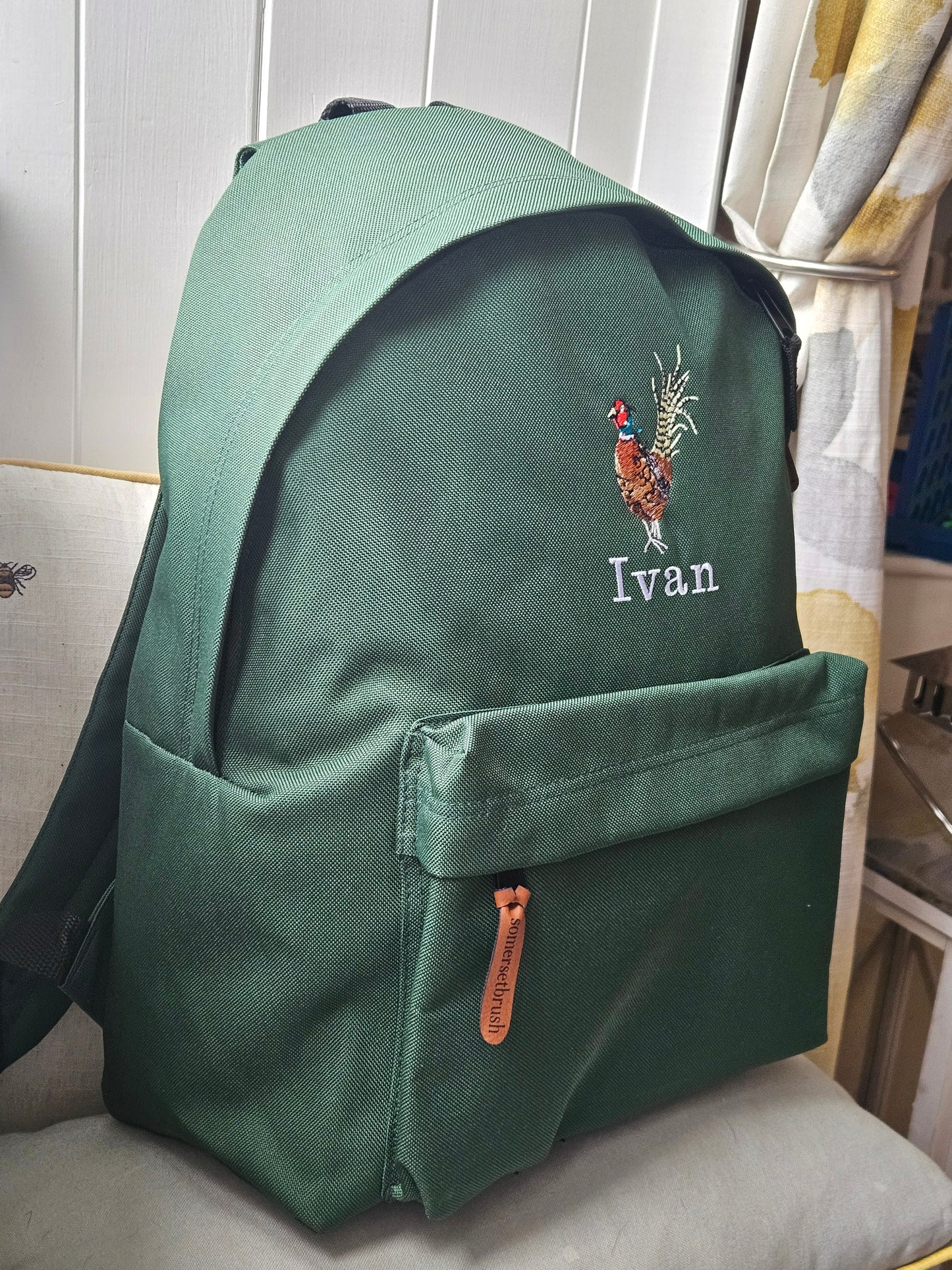 Embroidered Pheasant Rucksack