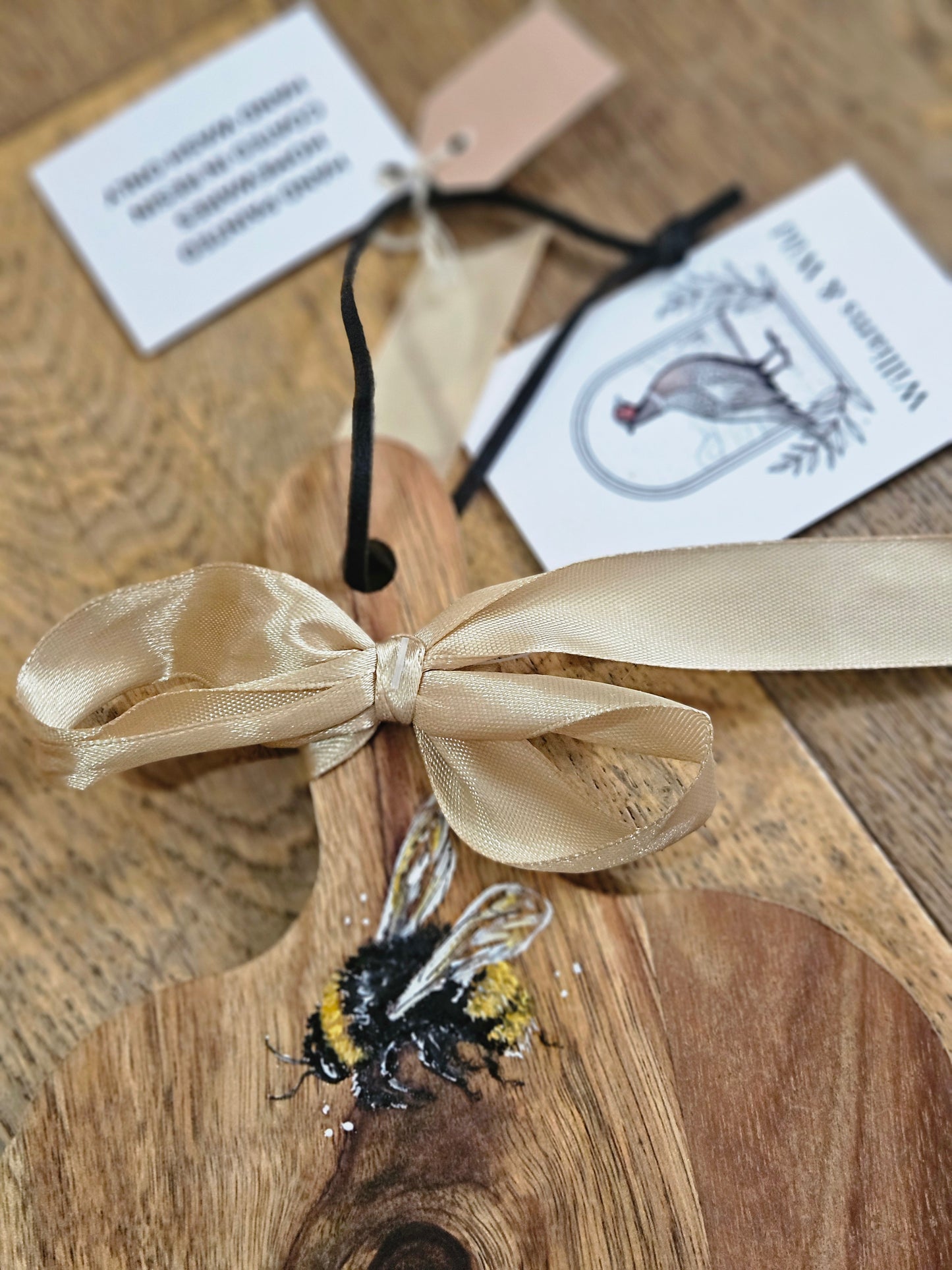 Bee Acacia Wooden Hand Painted Small Boards