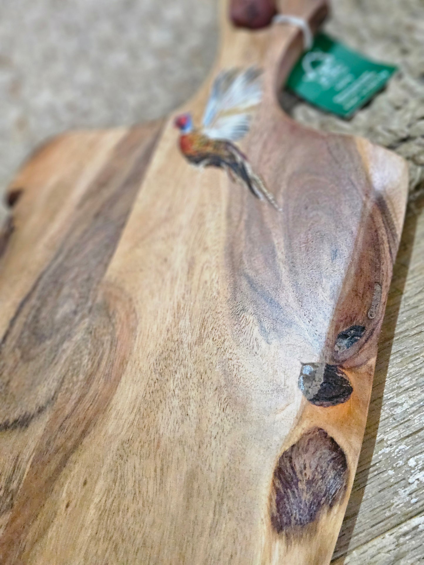 Hand Painted Pheasant Serving Board