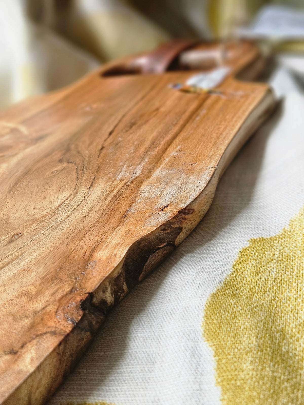Hand Painted Flying Pheasant Long Serving wooden board