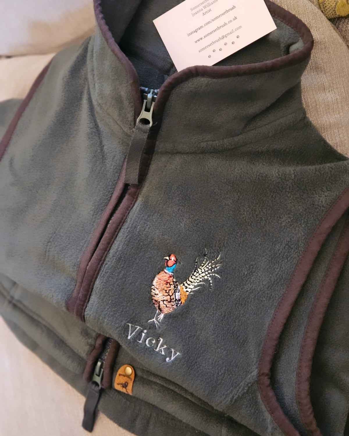 Embroidered Pheasant Gilet - (women's)