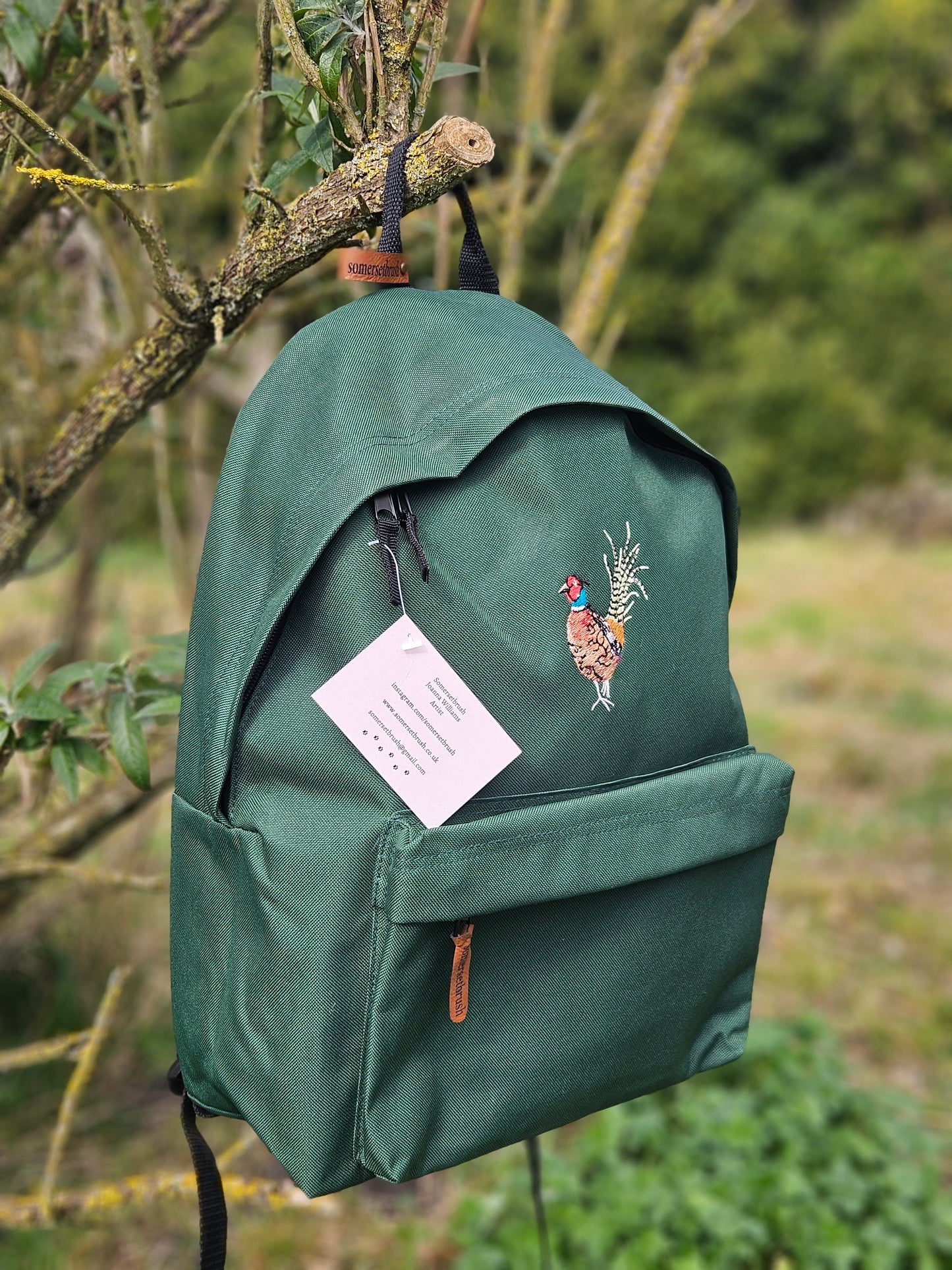 Embroidered Pheasant Rucksack