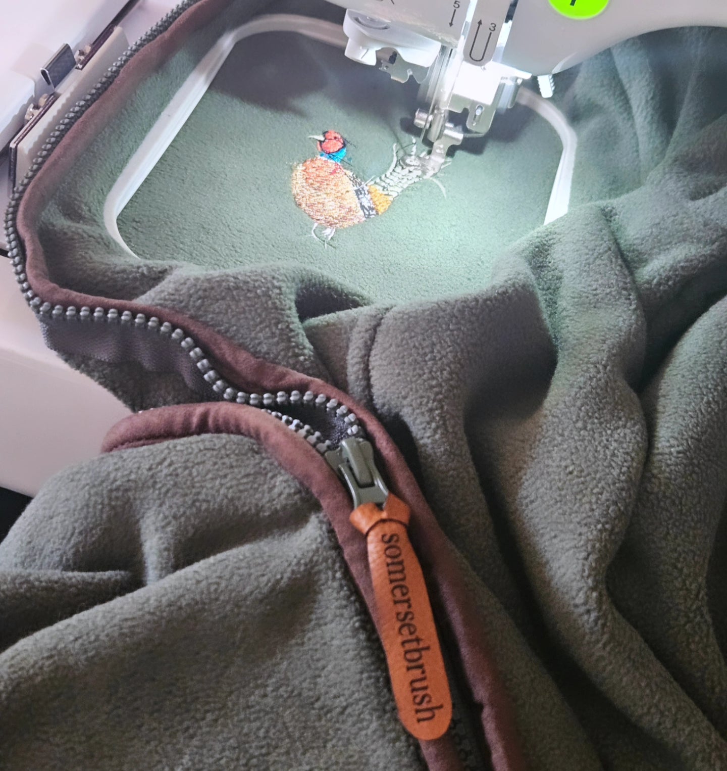 Embroidered Pheasant Fleece Jacket (women's)