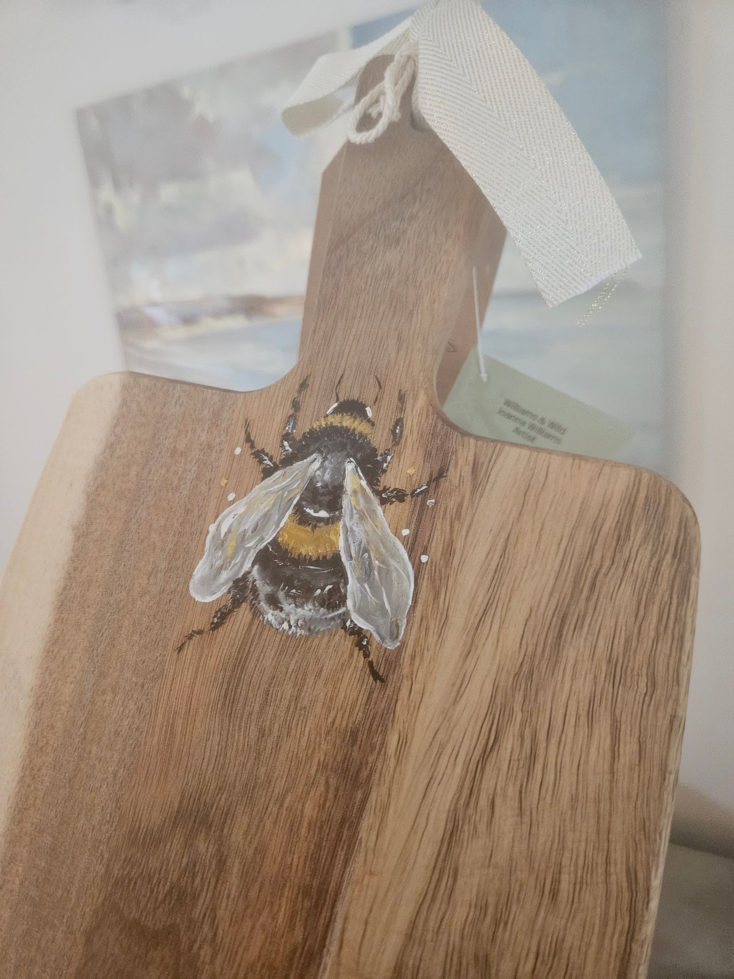 Hand Painted Bumble Bee Long Serving Board.