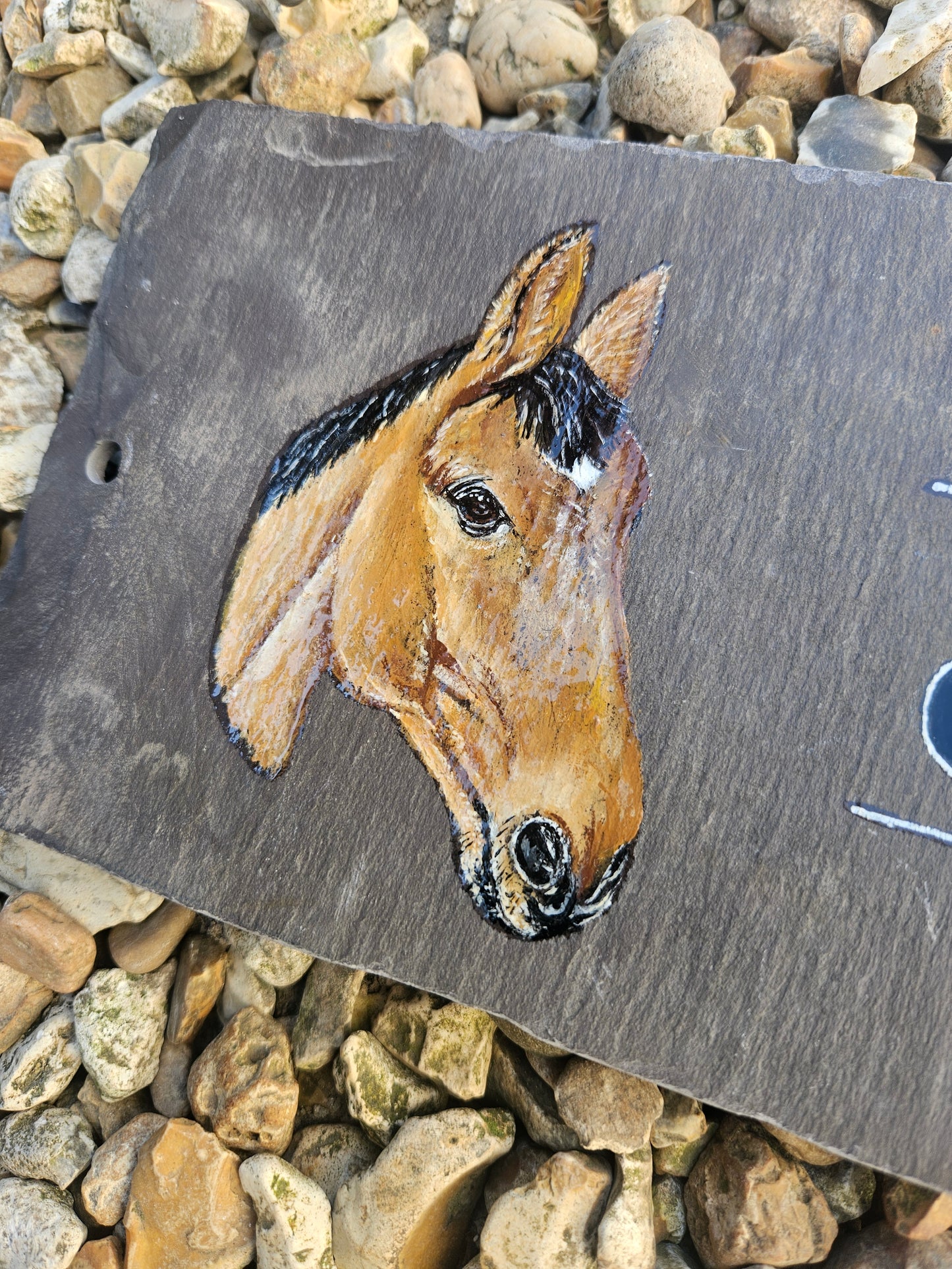 Hand Painted Horse Slate Plaque