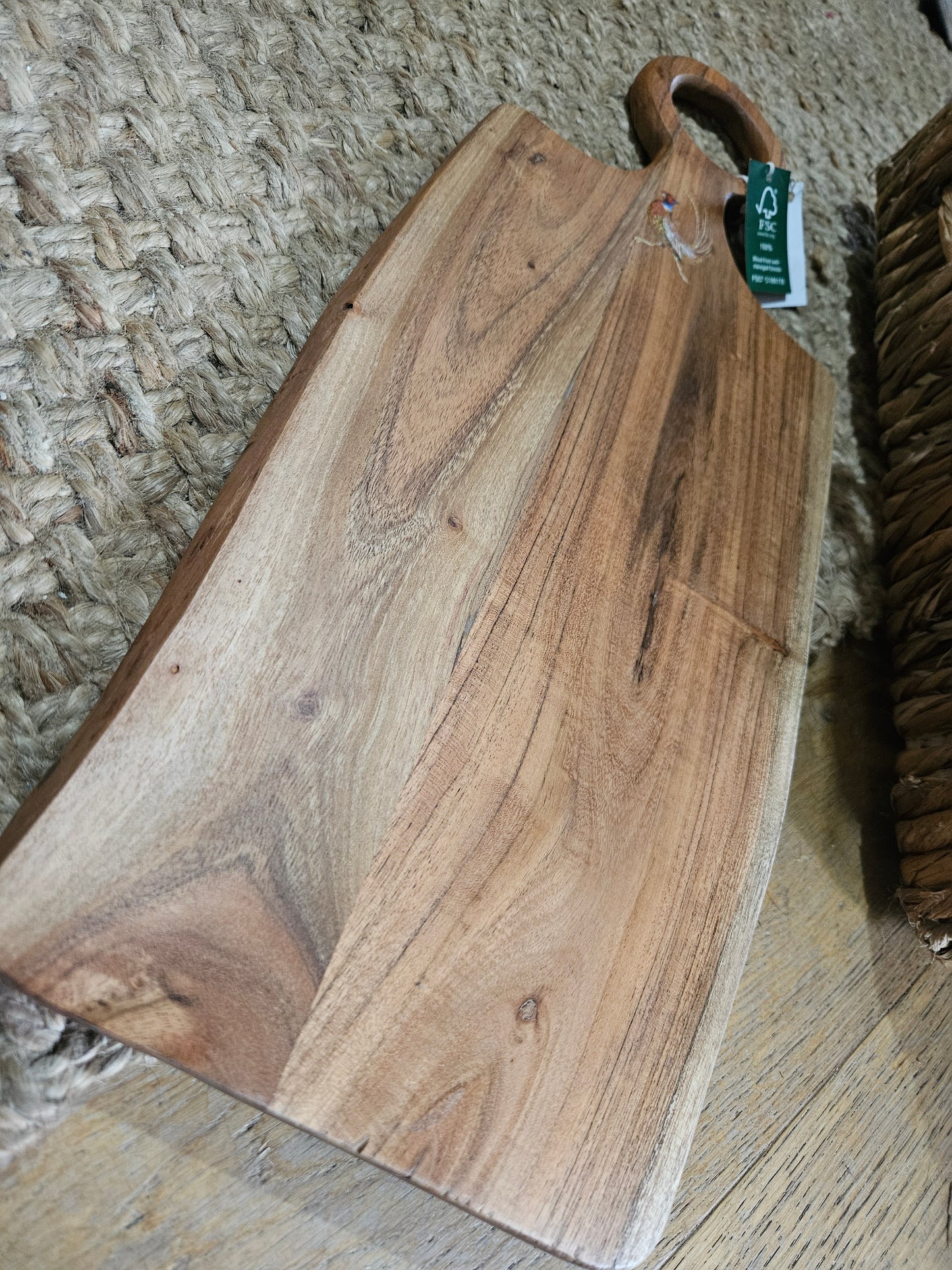 Hand Painted Pheasant Serving Board long