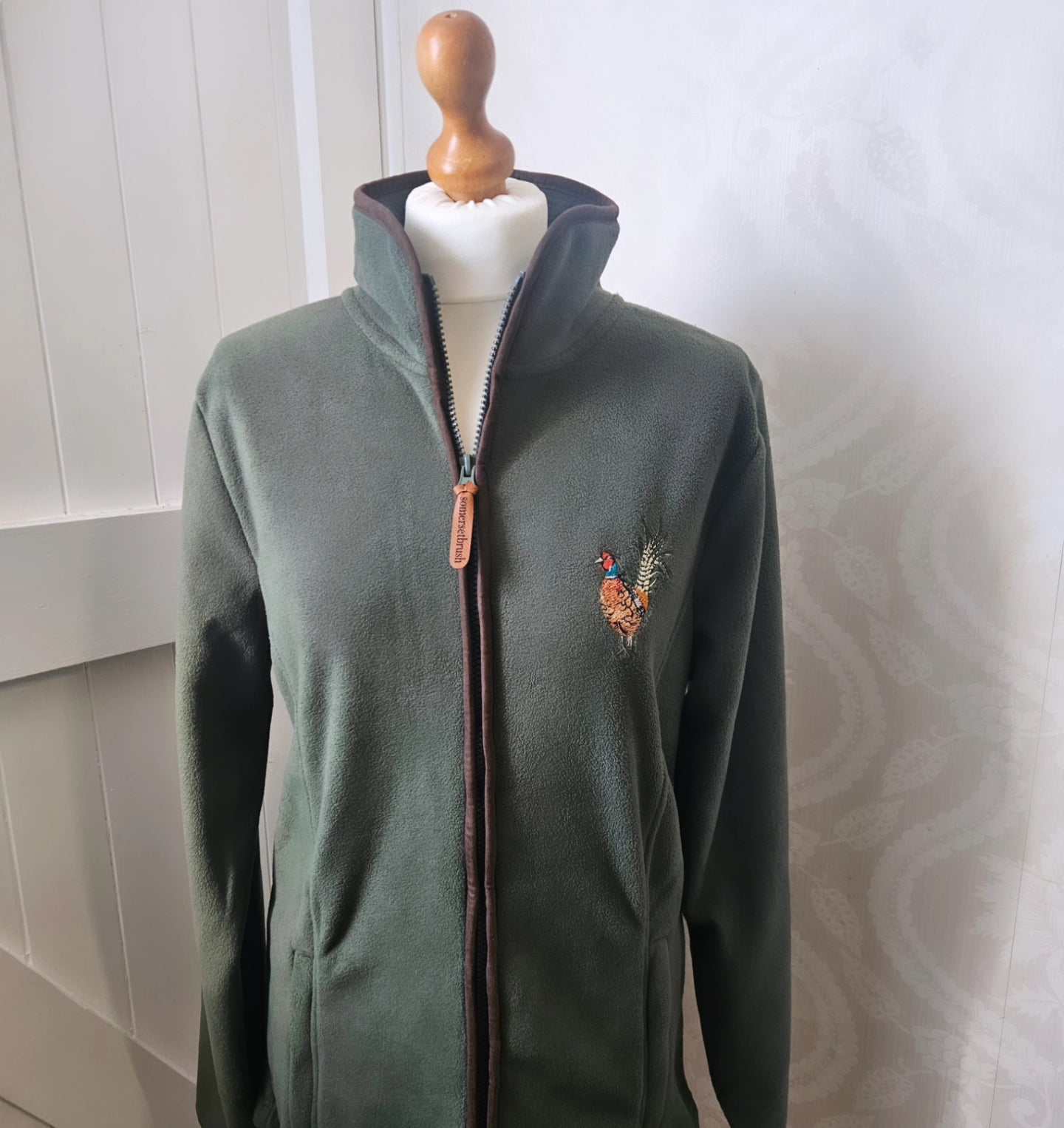 Embroidered Pheasant Fleece Jacket (women's)