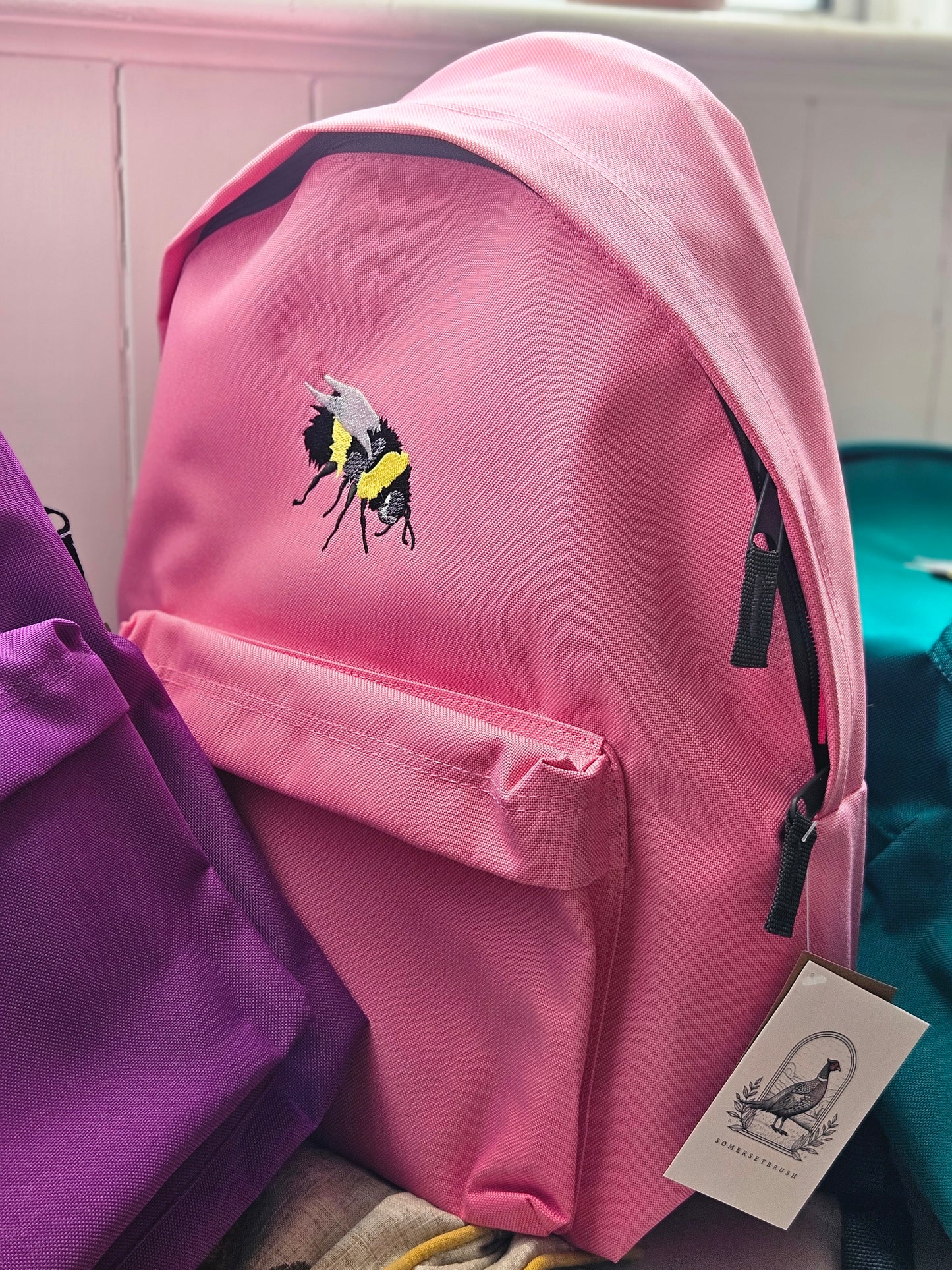 Embroidered Bee Rucksack