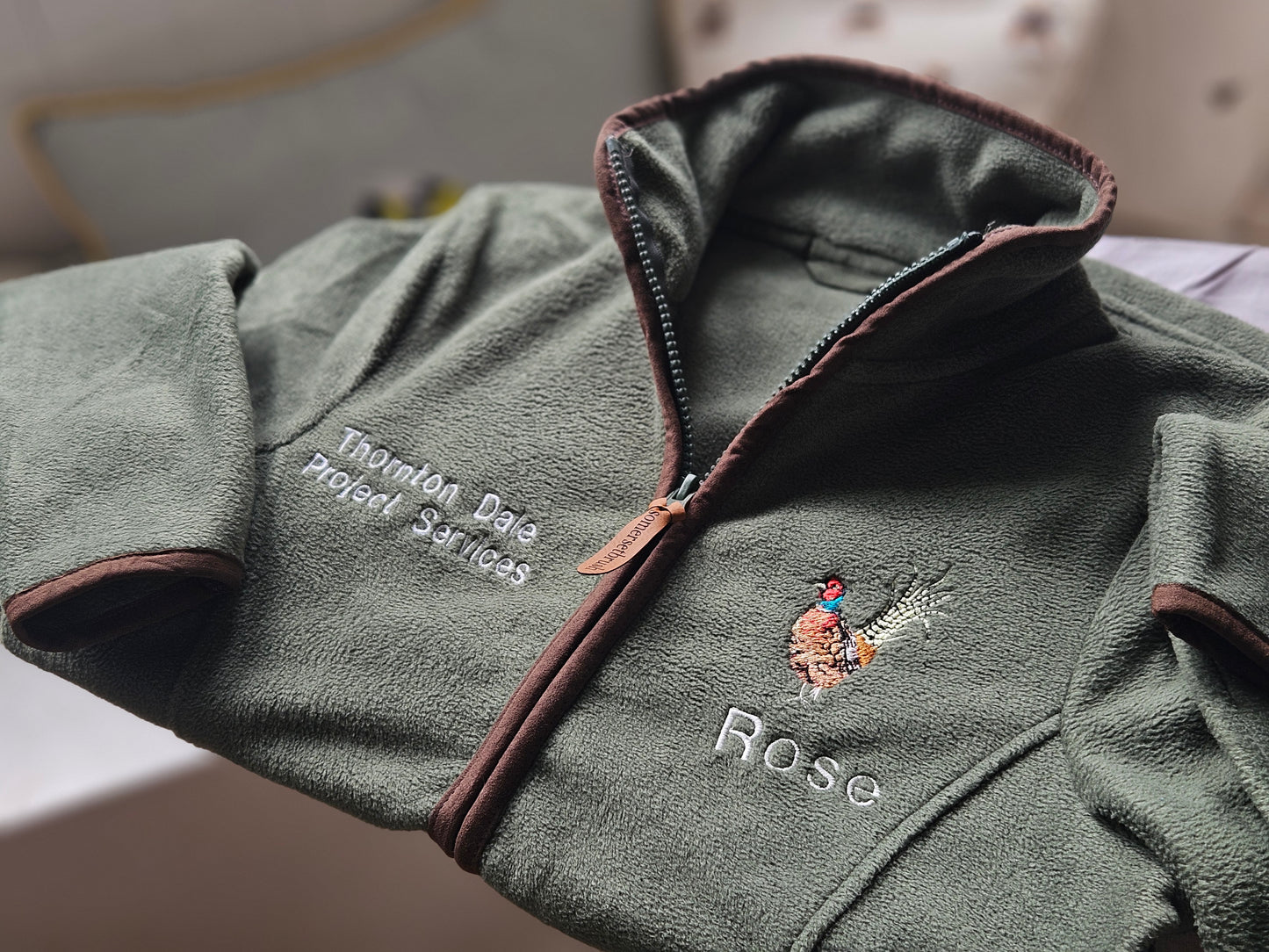Embroidered Pheasant Fleece Jacket (women's)