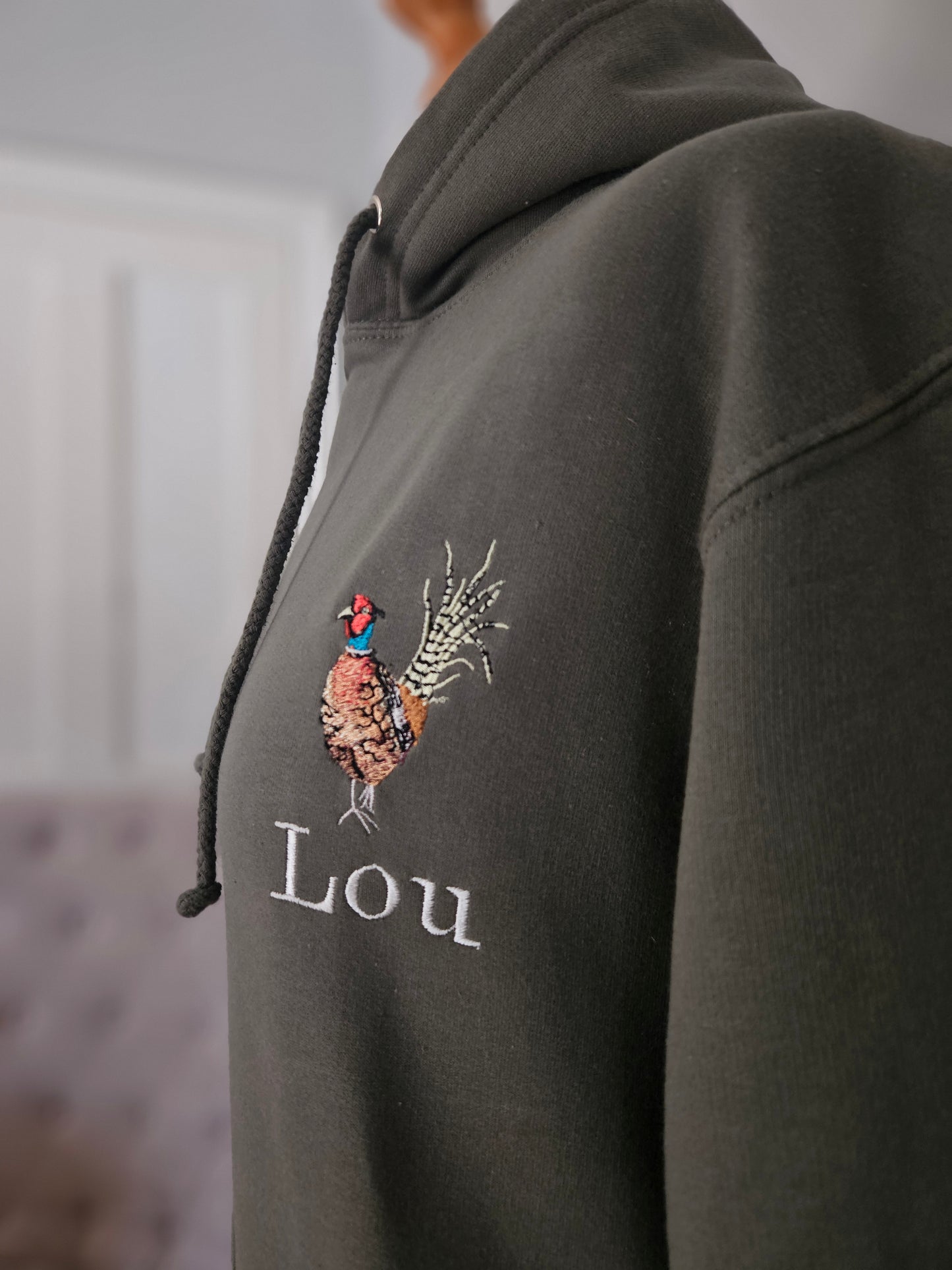 Embroidered Pheasant Hoodies. UNISEX