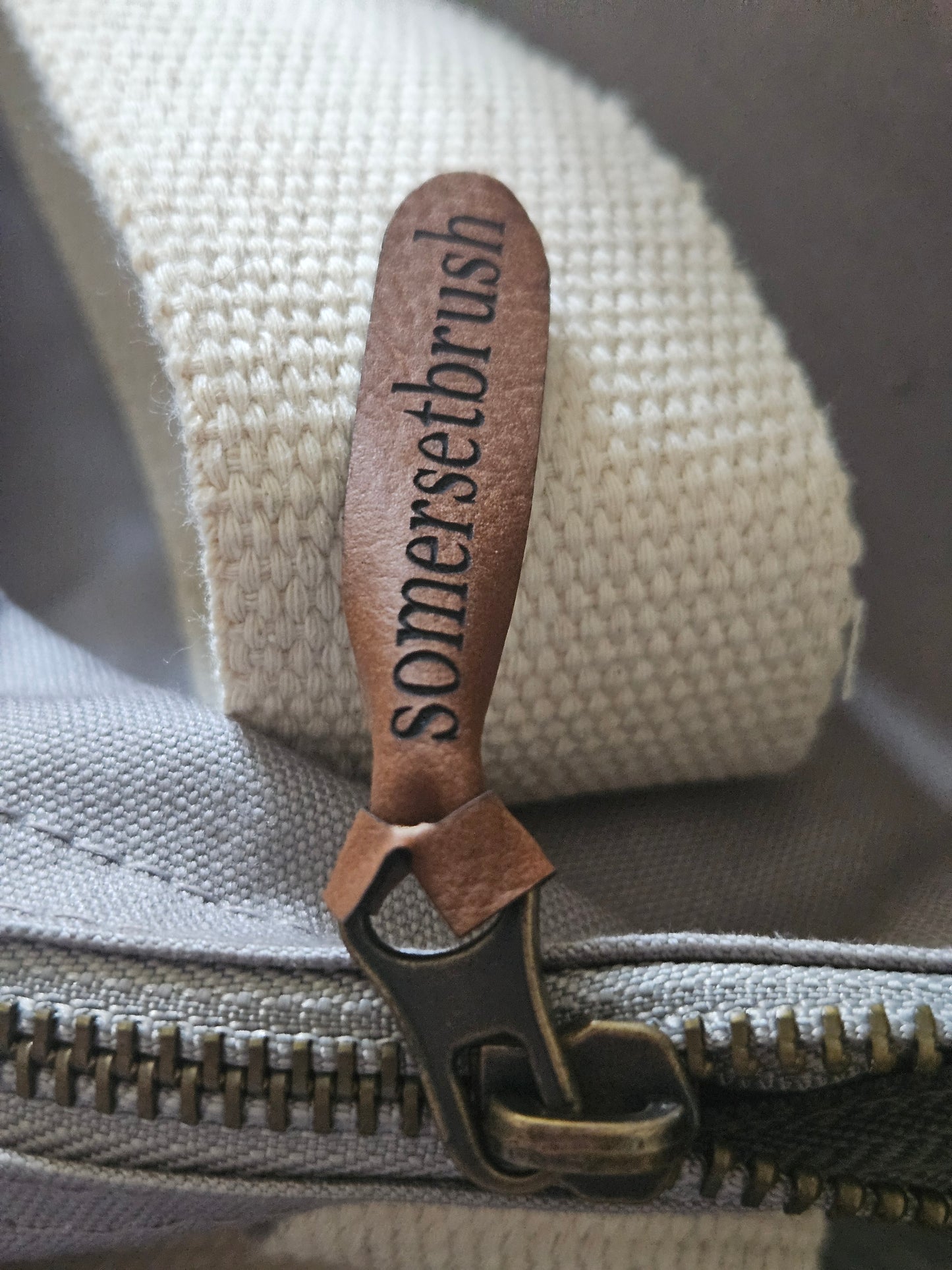 Organic Embroidered Bee Barrel Bag