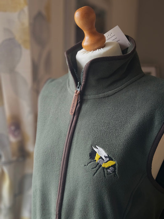 Embroidered Bee Gilet π  (women's)