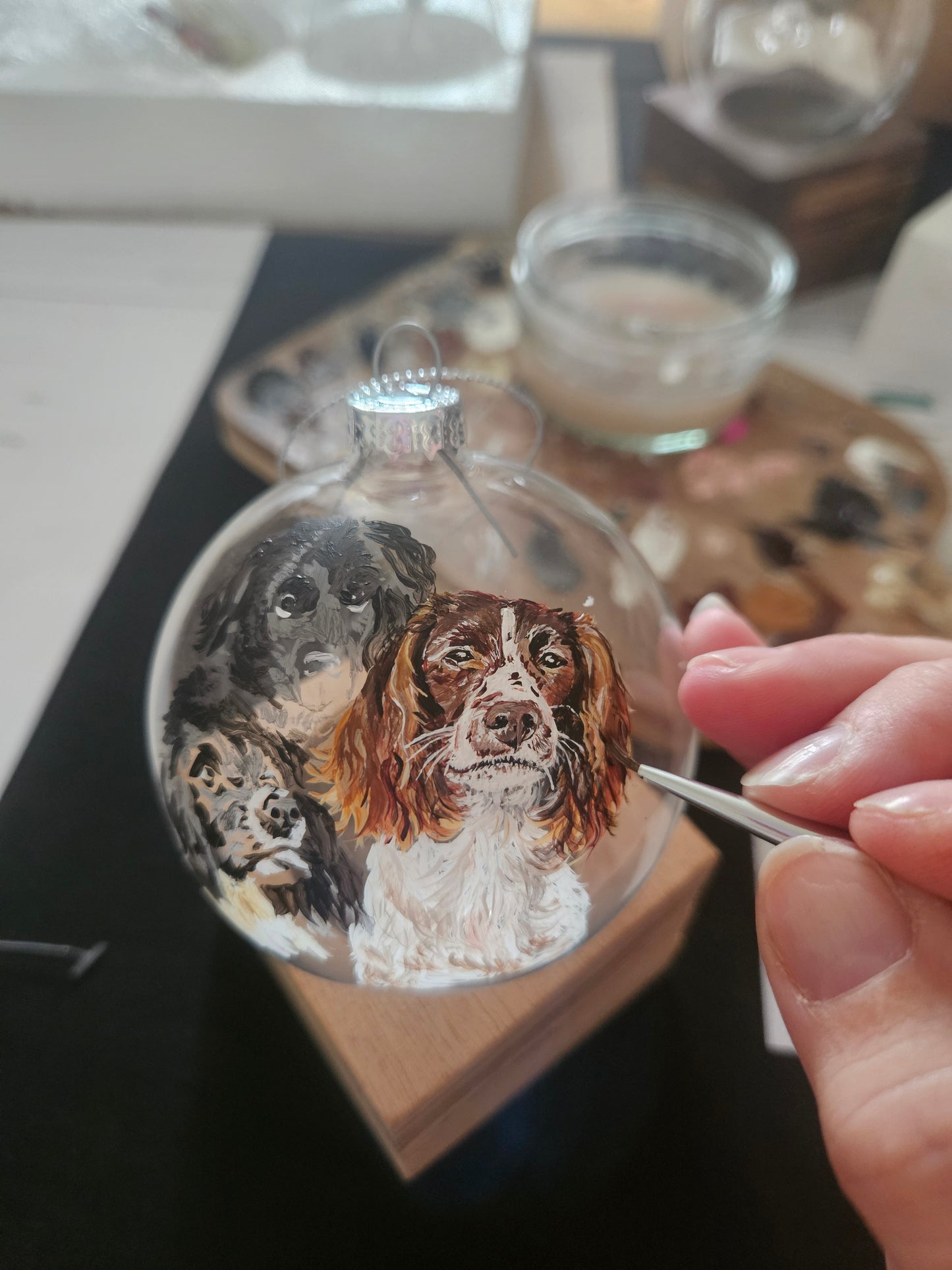 Hand Painted Glass Bauble