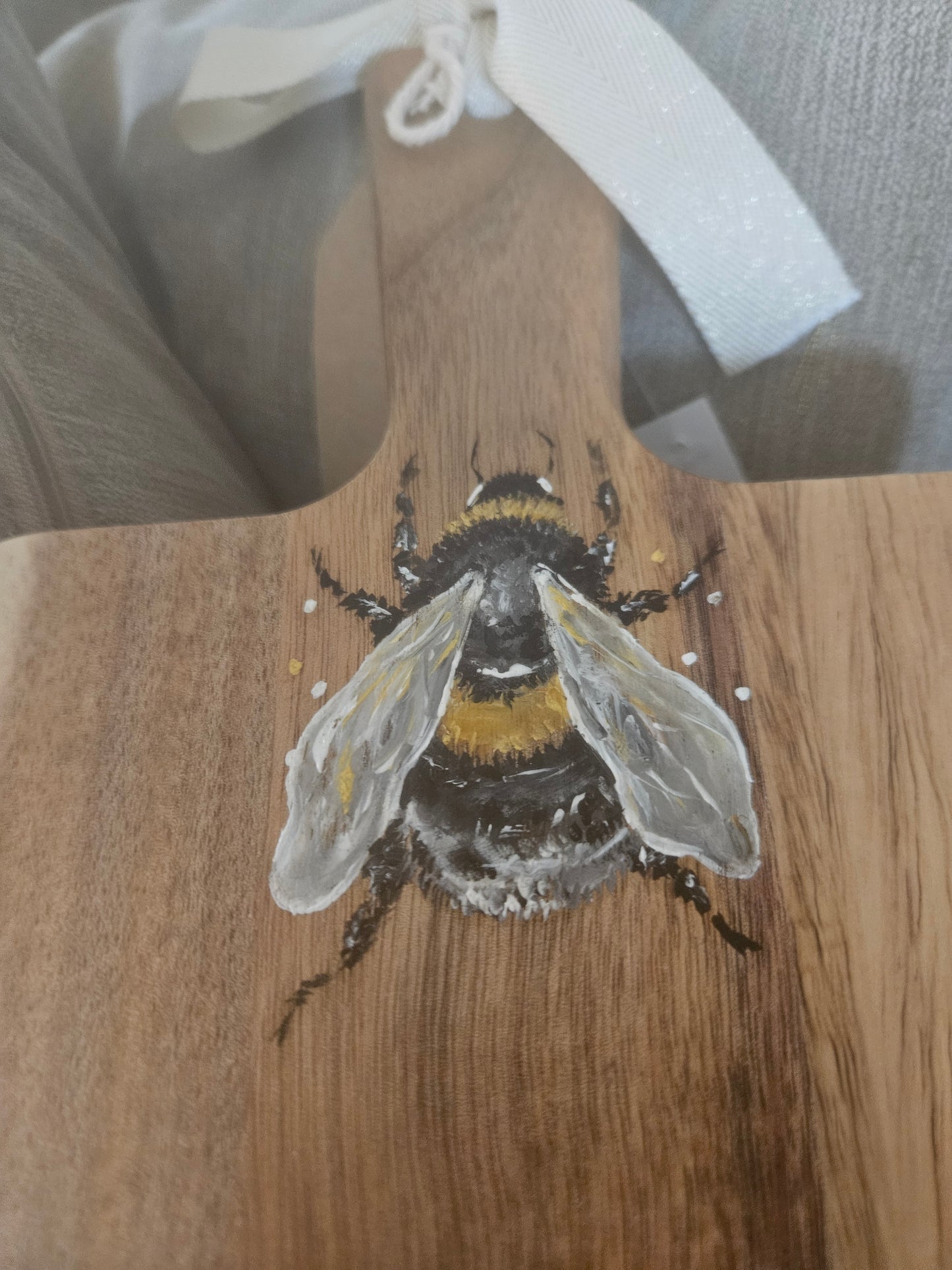 Hand Painted Bumble Bee Long Serving Board.