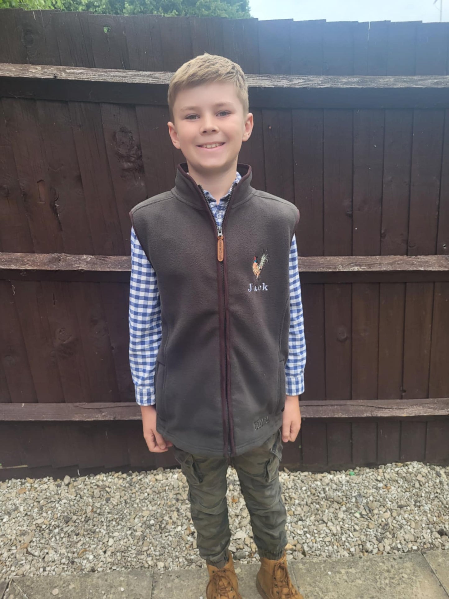 Children's Embroidered Pheasant Gilets