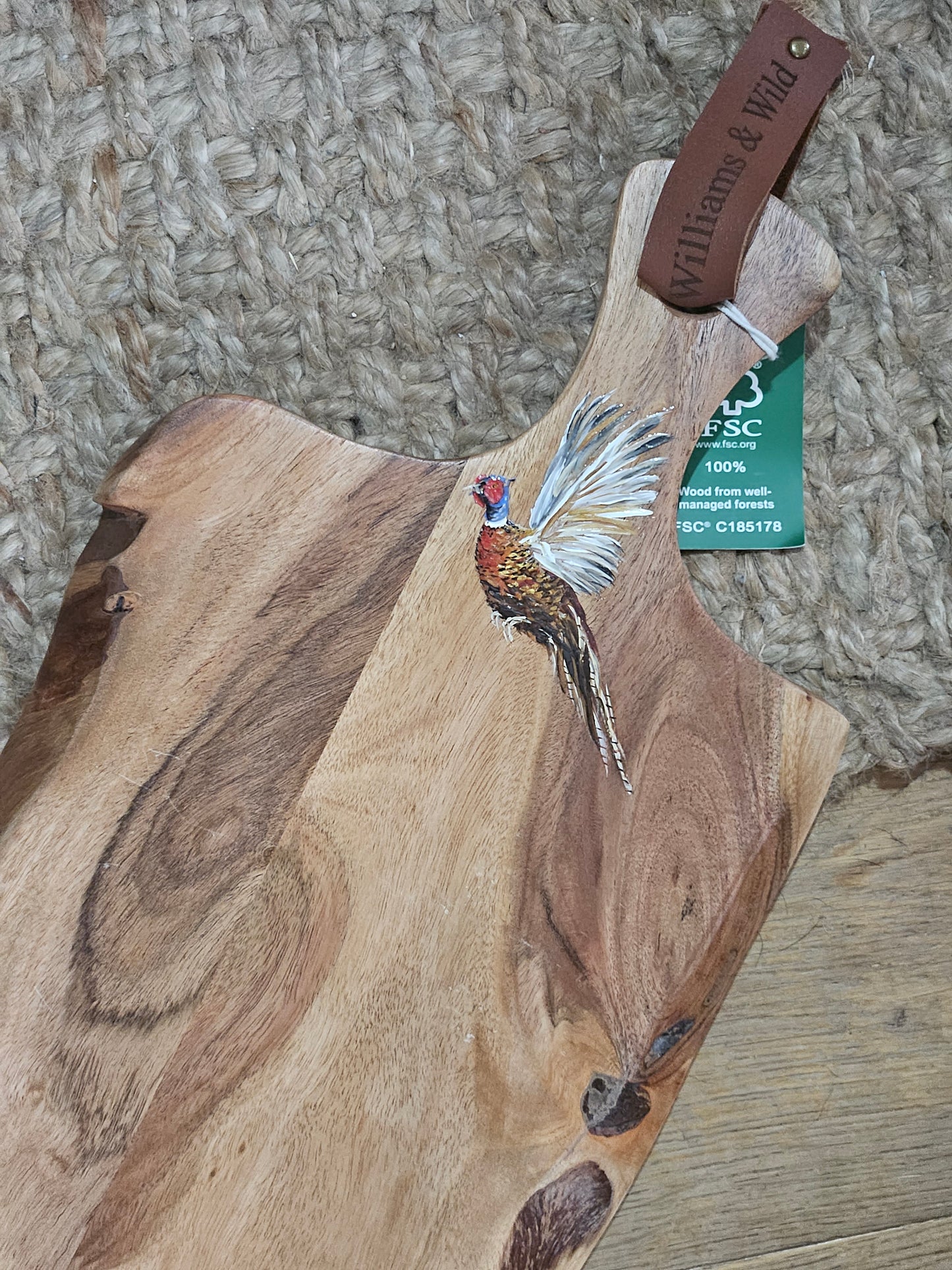 Hand Painted Pheasant Serving Board