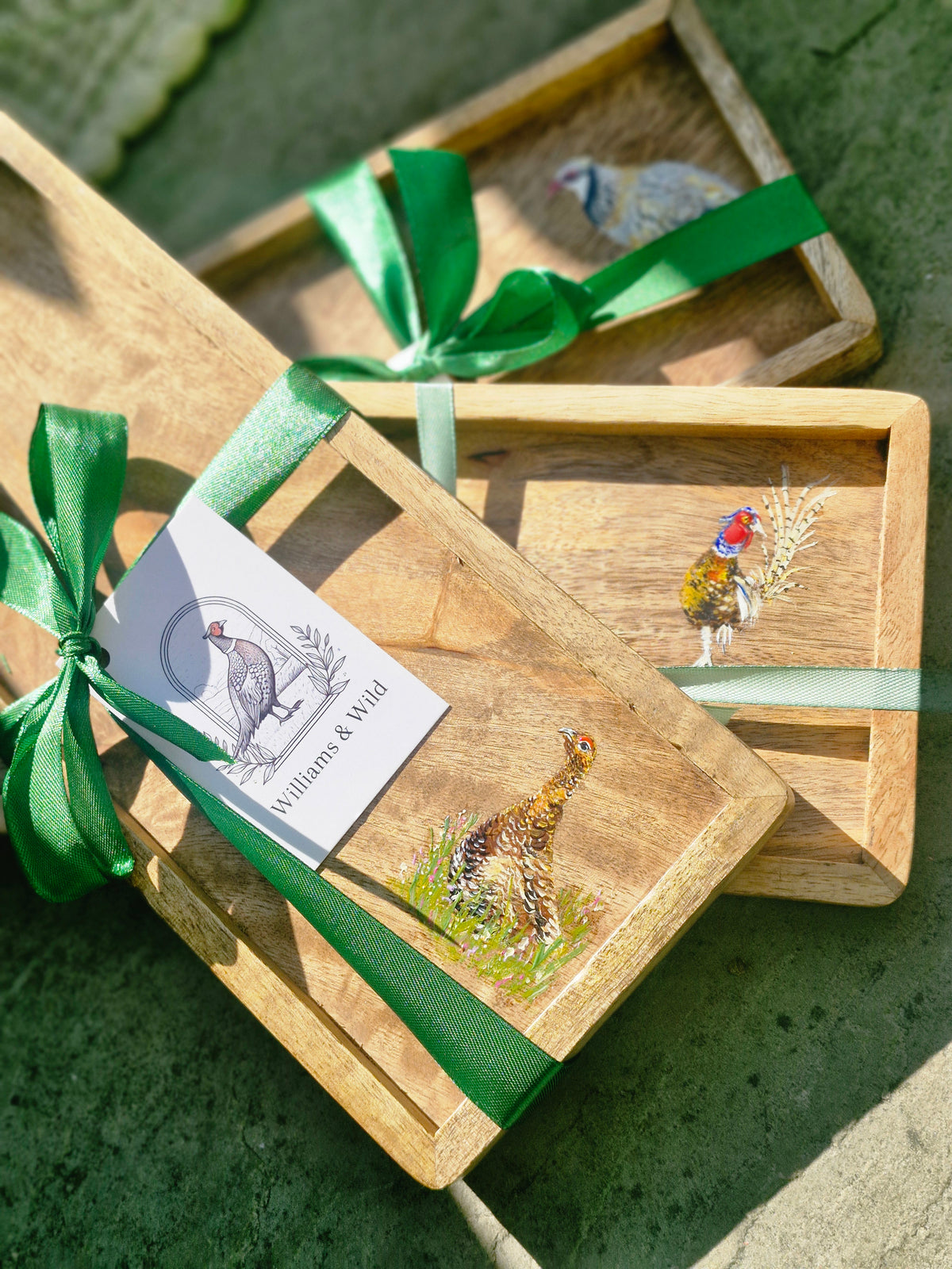 Hand Painted Gamebird Mango Boards / Trays