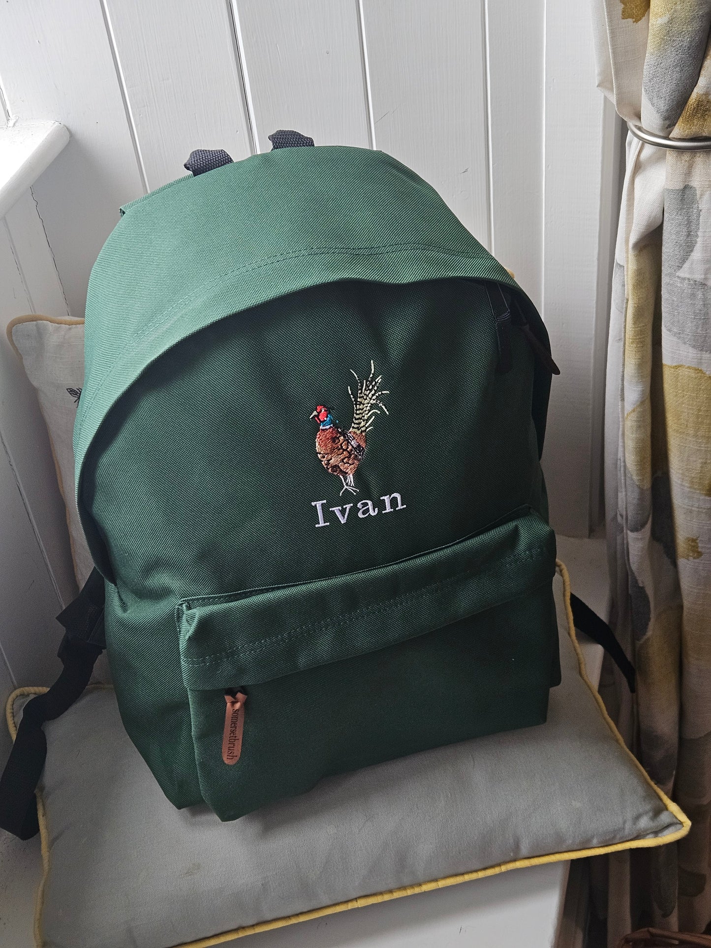 Embroidered Pheasant Rucksack