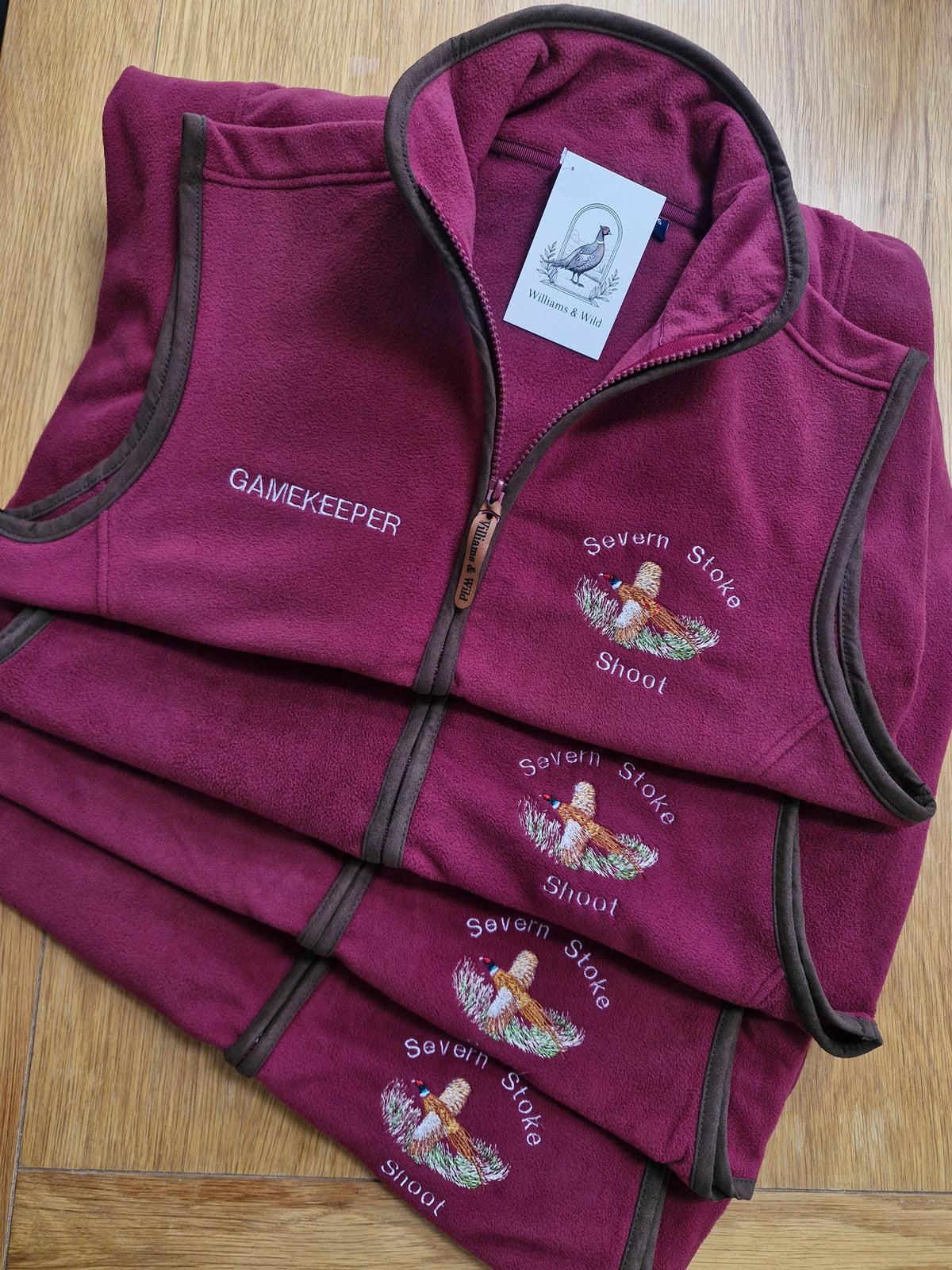 Embroidered Pheasant Gilet COLOUR FLYING PHEASANT-  (Men's)